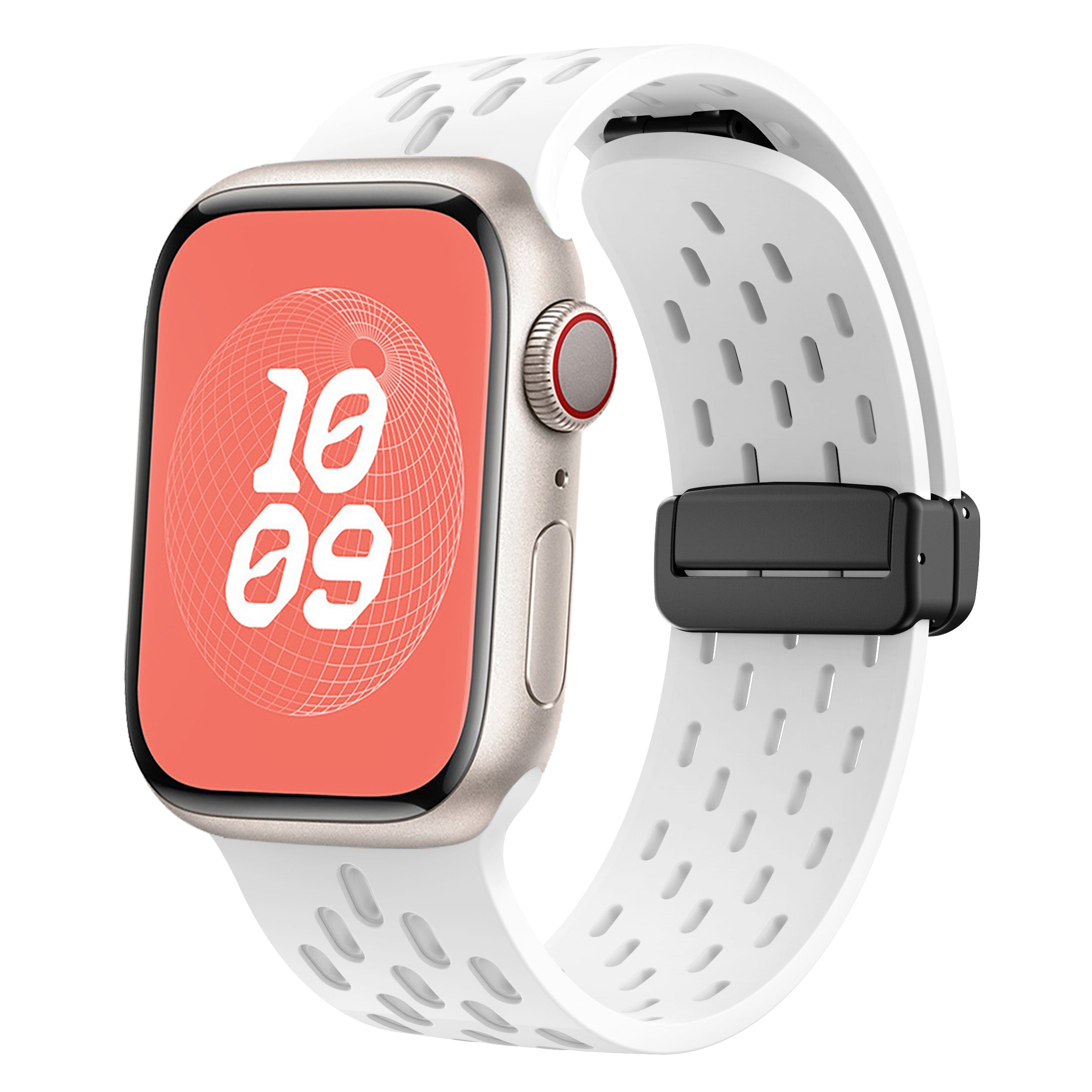 Apple Watch Silicone Mesh Magnetic Buckle Watch Strap (LSMM-057)