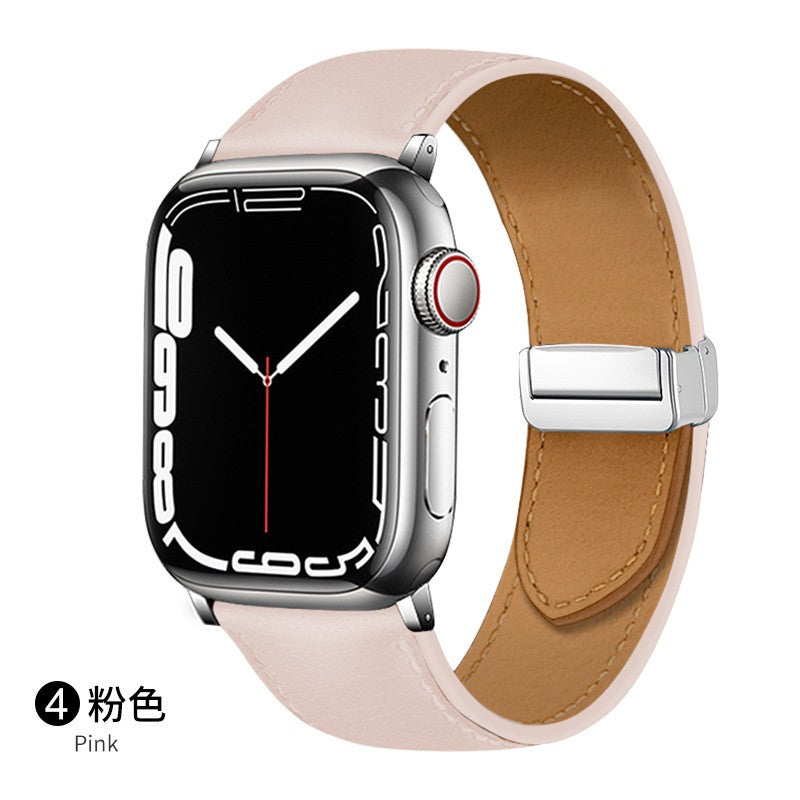 Apple Watch Geniune Leather Strap with magnetic buckle (LSMS-001)