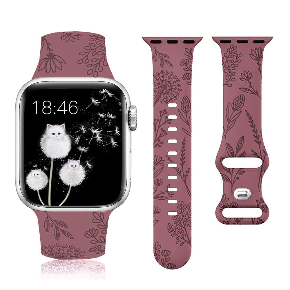 Apple Wacth Carved dandelion silicone strap (LSNY-008)