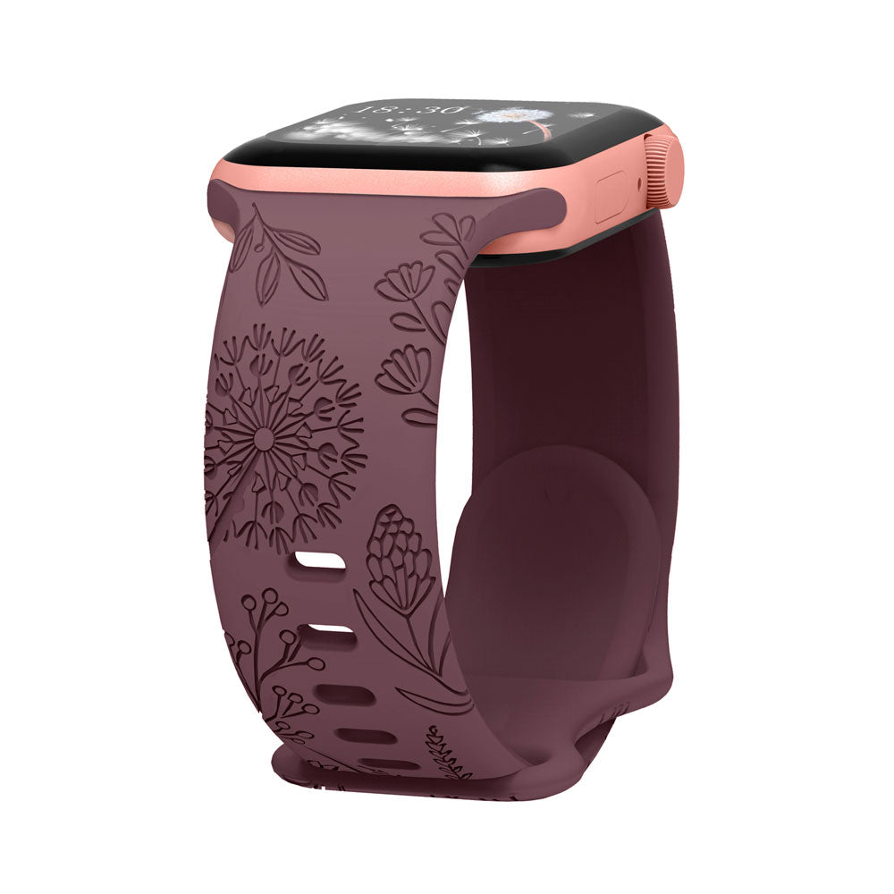 Apple Wacth Carved dandelion silicone strap (LSNY-008)
