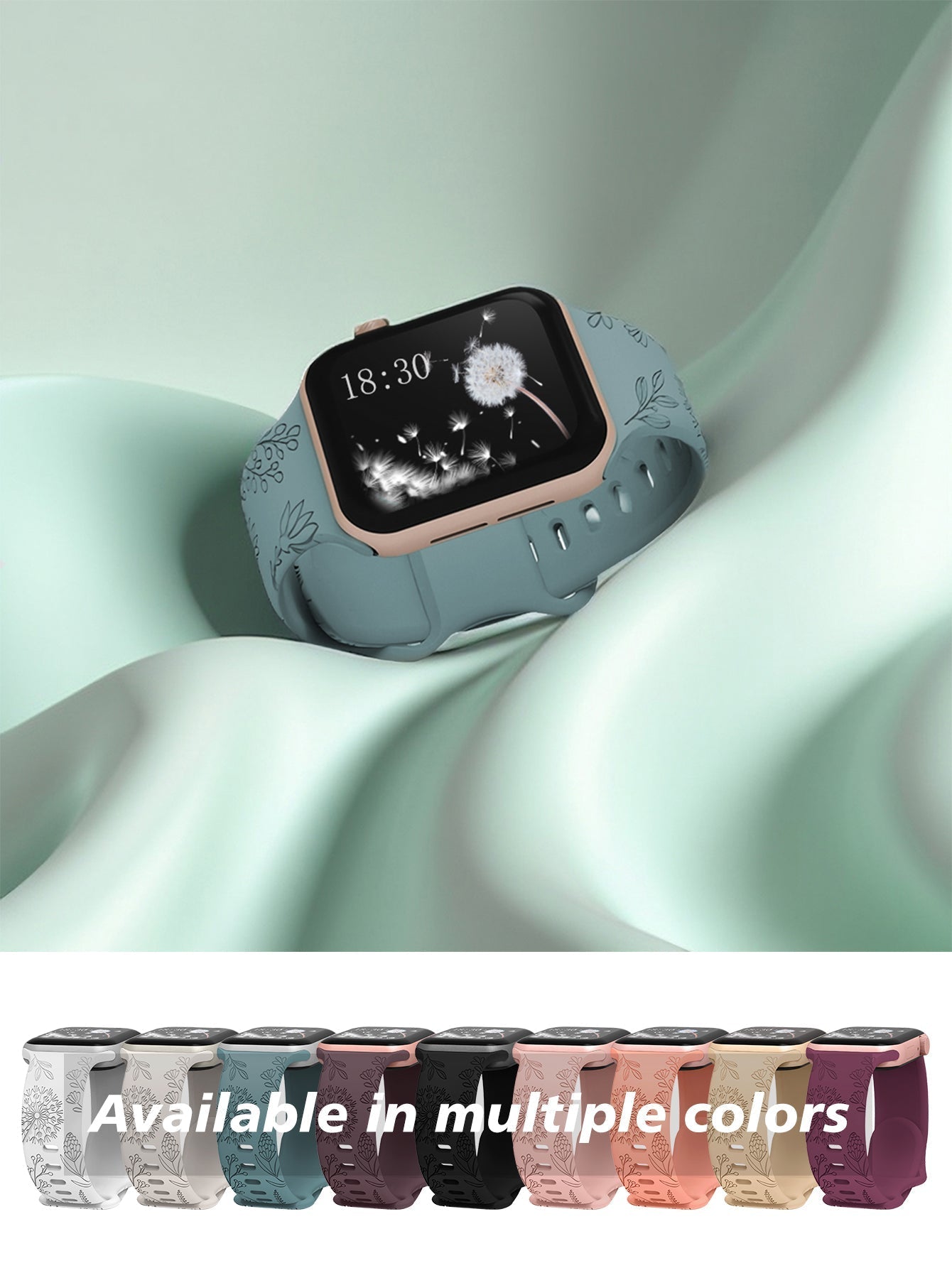 Apple Wacth Carved dandelion silicone strap (LSNY-008)