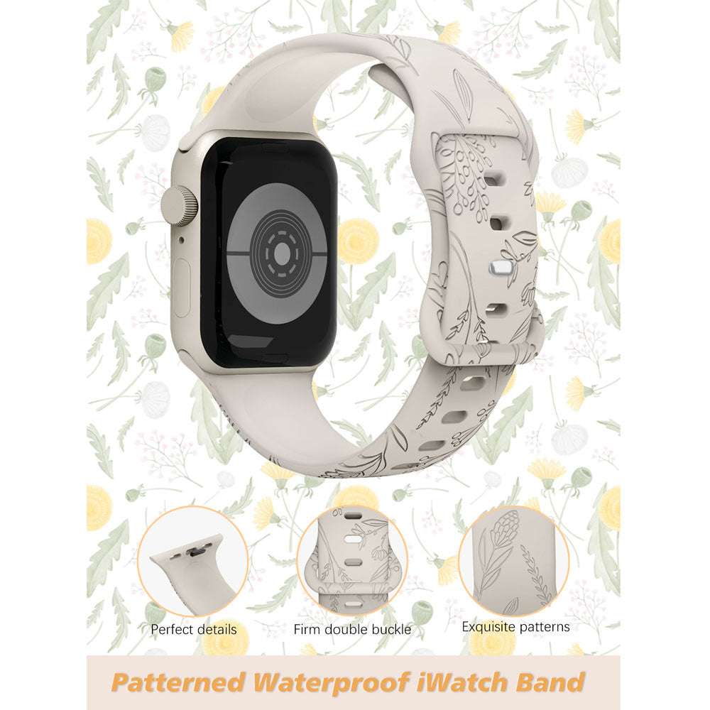 Apple Wacth Carved dandelion silicone strap (LSNY-008)