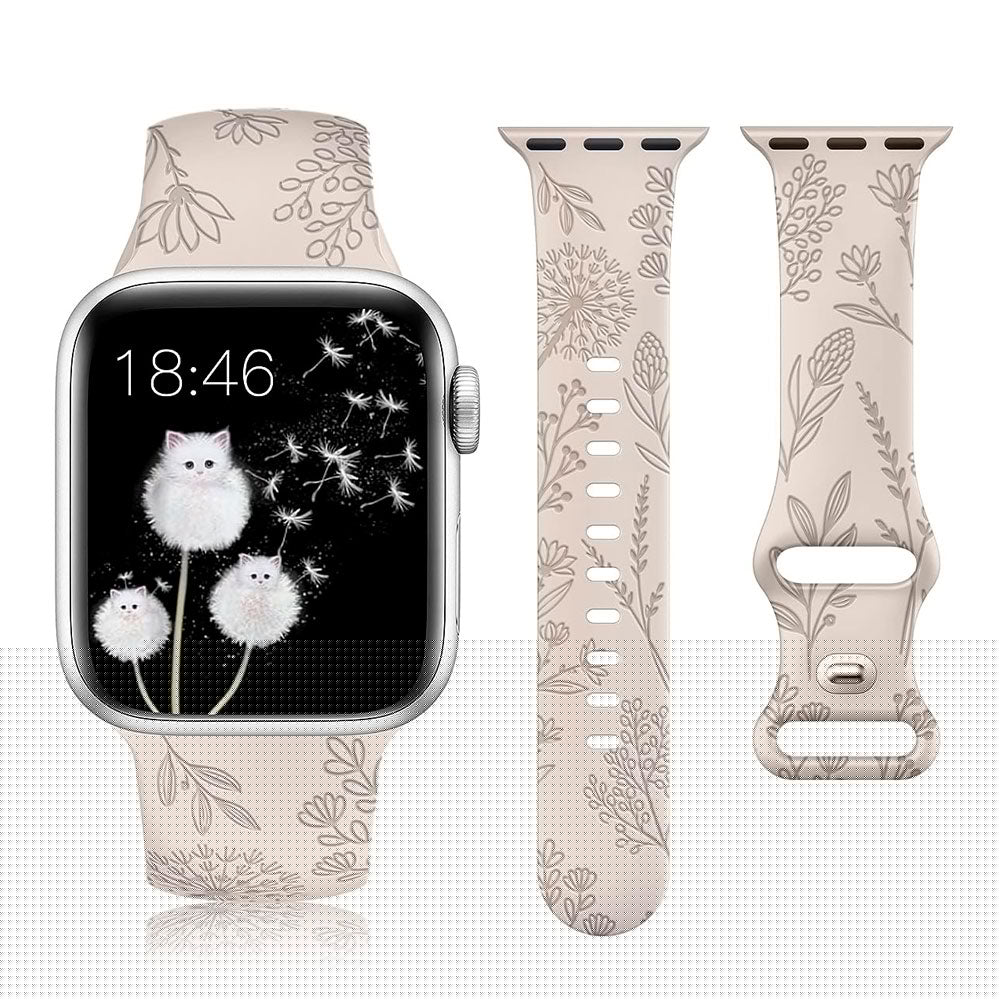 Apple Wacth Carved dandelion silicone strap (LSNY-008)