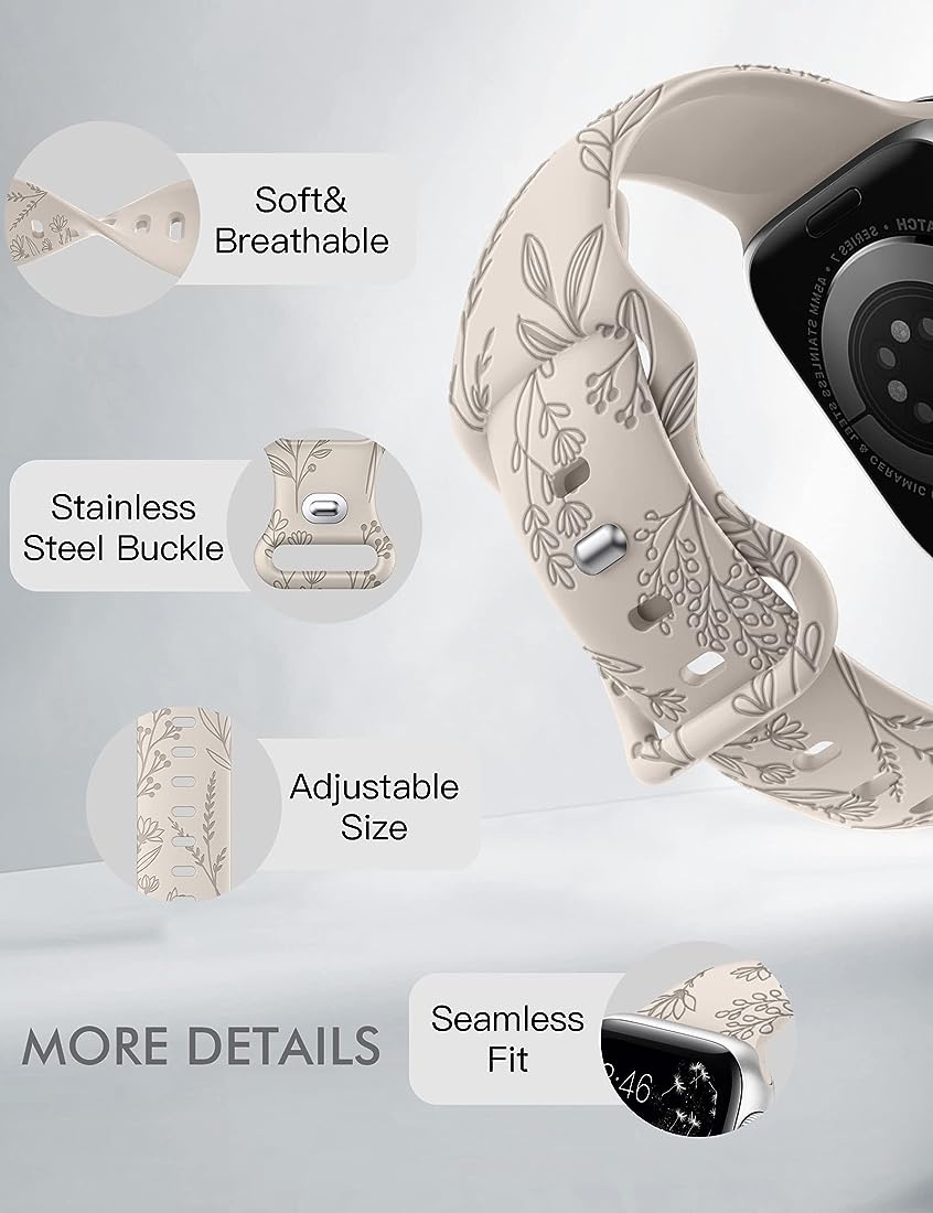 Apple Wacth Carved dandelion silicone strap (LSNY-008)