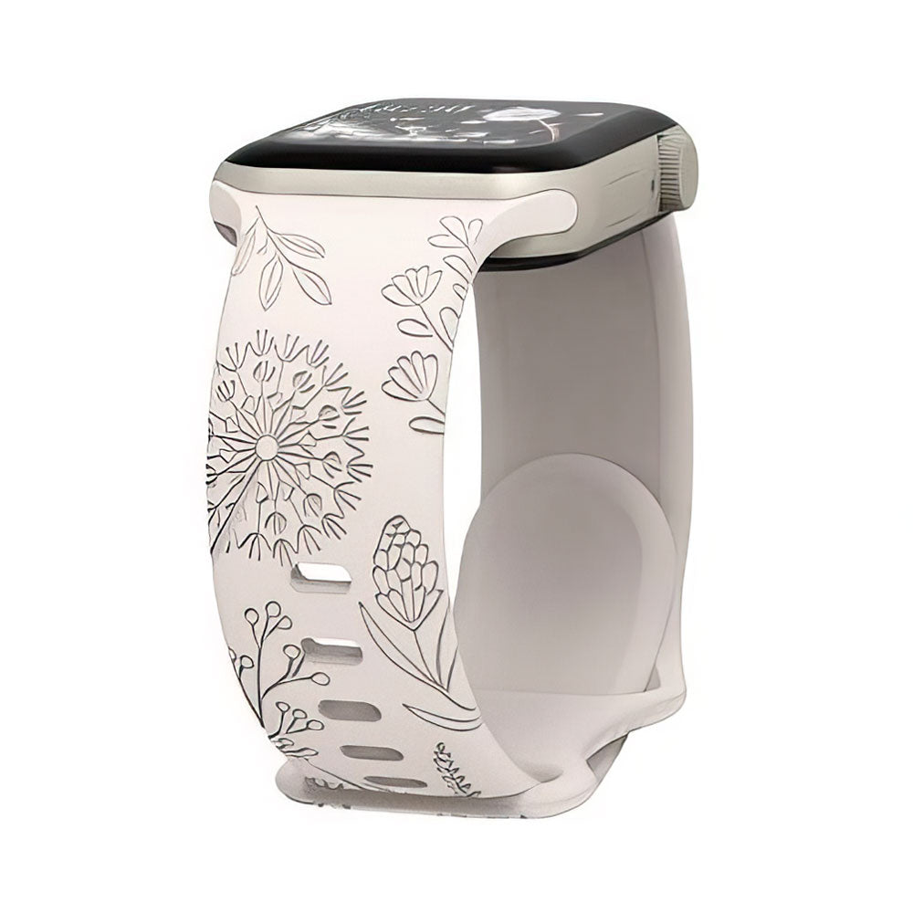 Apple Wacth Carved dandelion silicone strap (LSNY-008)