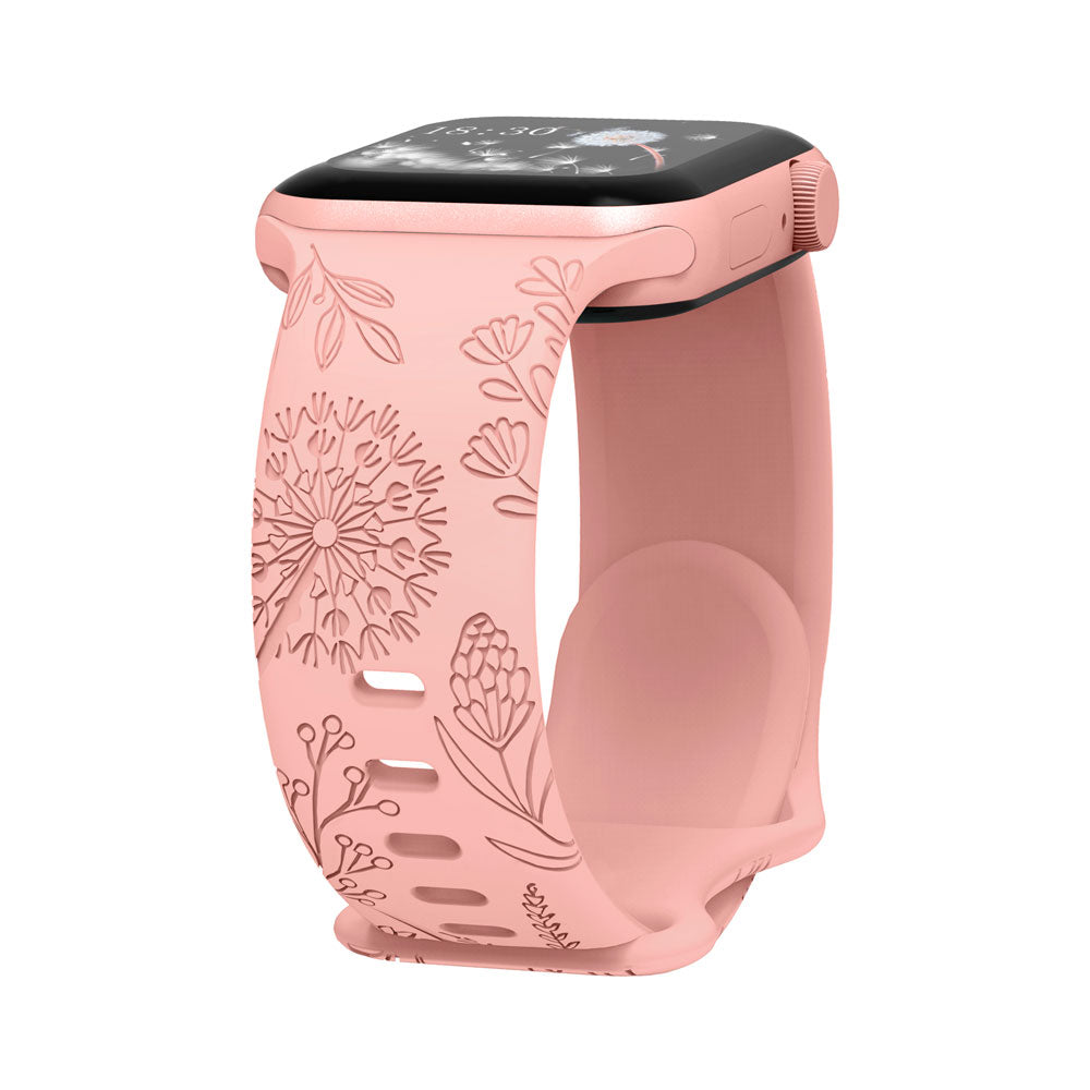 Apple Wacth Carved dandelion silicone strap (LSNY-008)