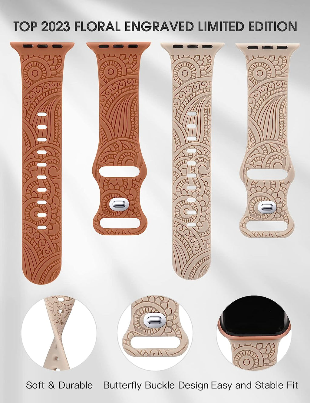 Apple Wacth Engraved Silicone watch bands (LSNY004)