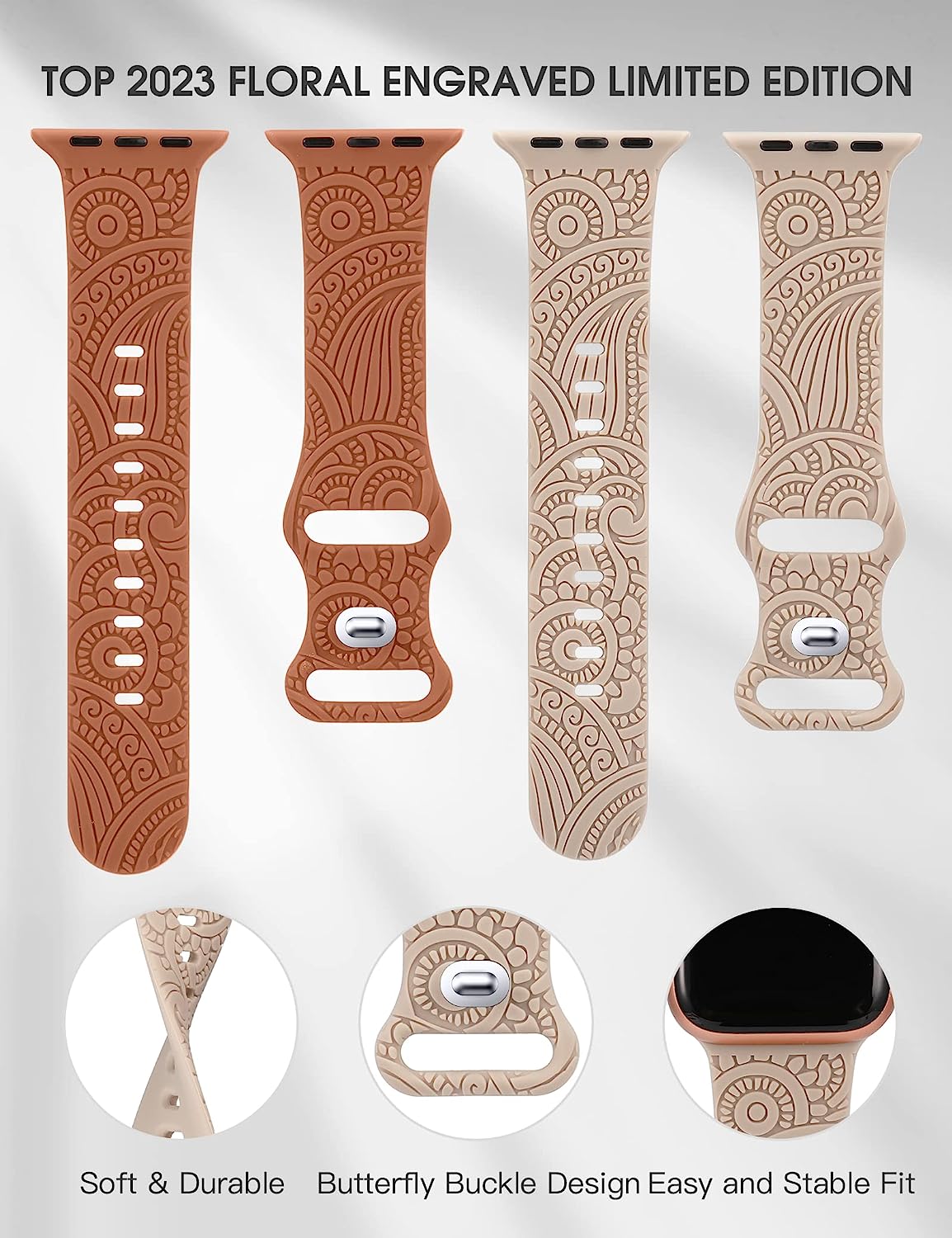 Apple Wacth Engraved Silicone watch bands (LSNY004)