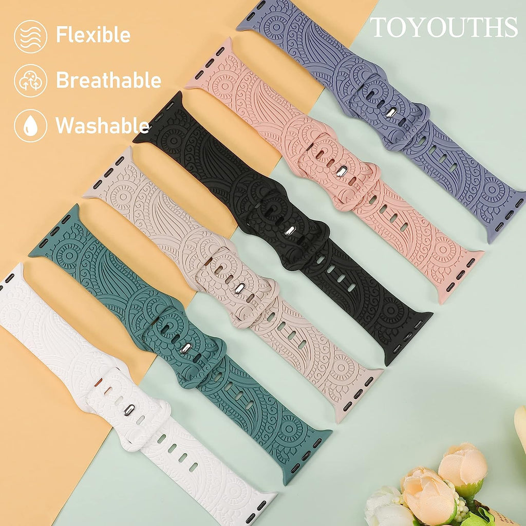 Apple Wacth Engraved Silicone watch bands (LSNY004)