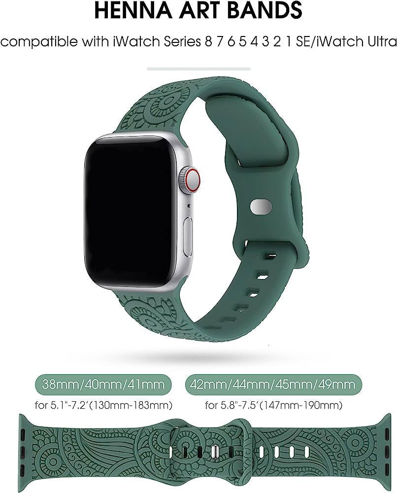 Apple Wacth Engraved Silicone watch bands (LSNY004)