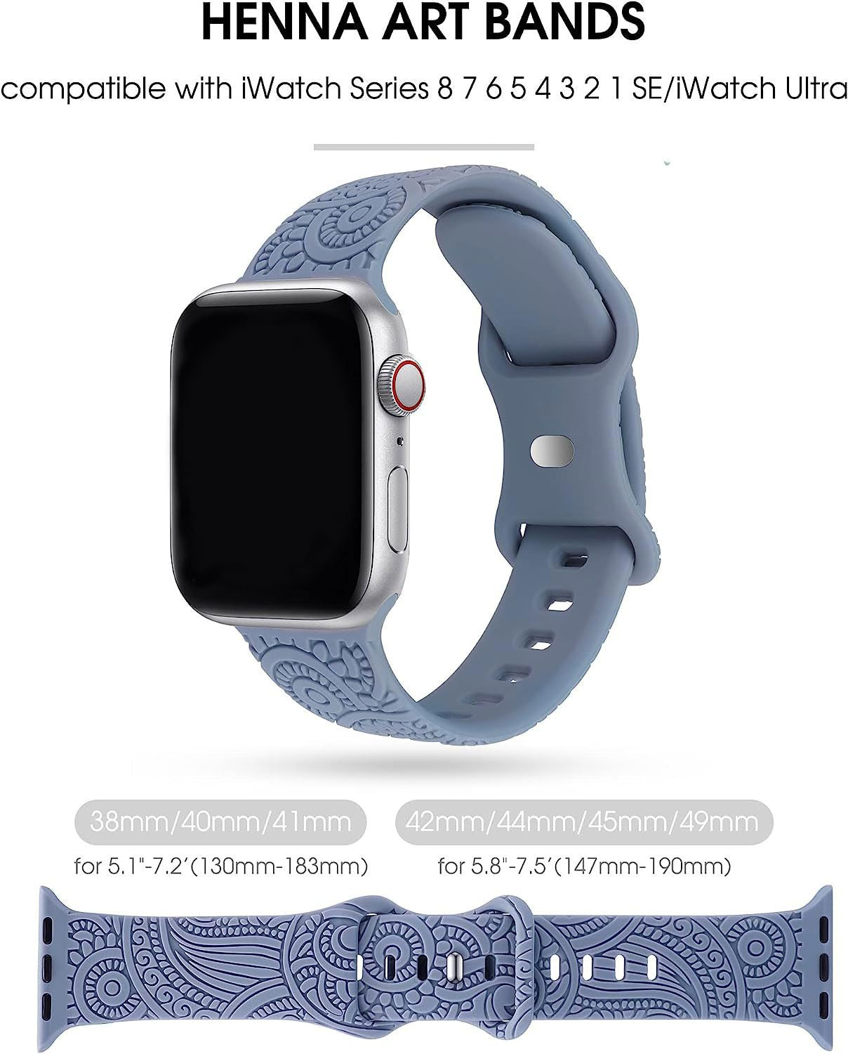 Apple Wacth Engraved Silicone watch bands (LSNY004)