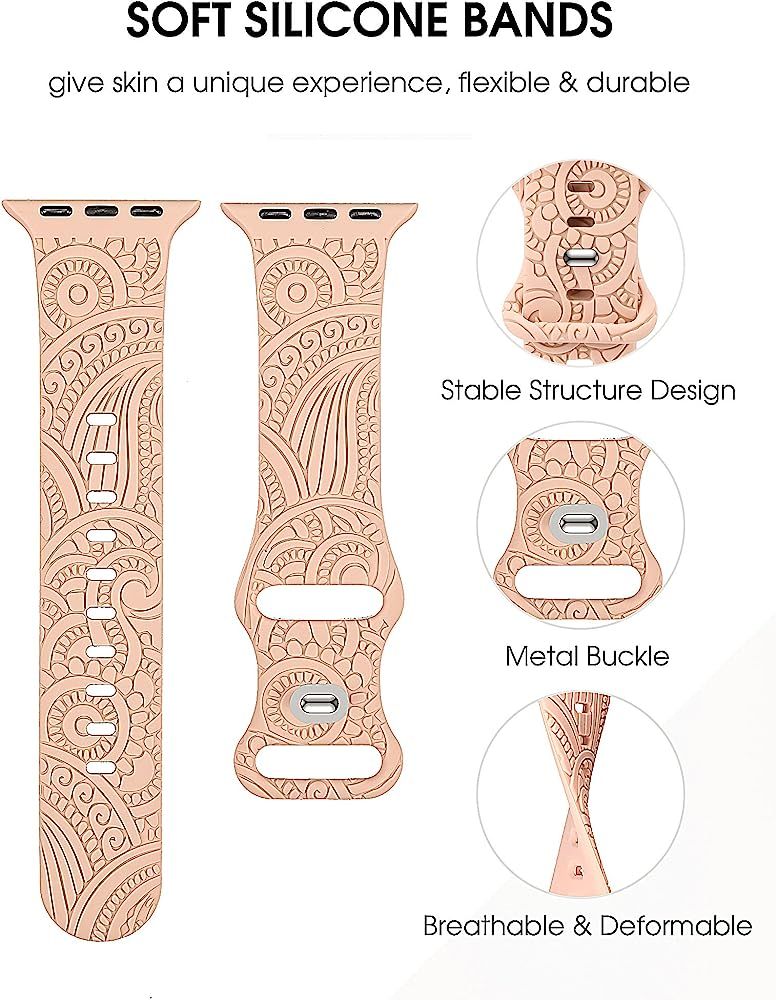 Apple Wacth Engraved Silicone watch bands (LSNY004)