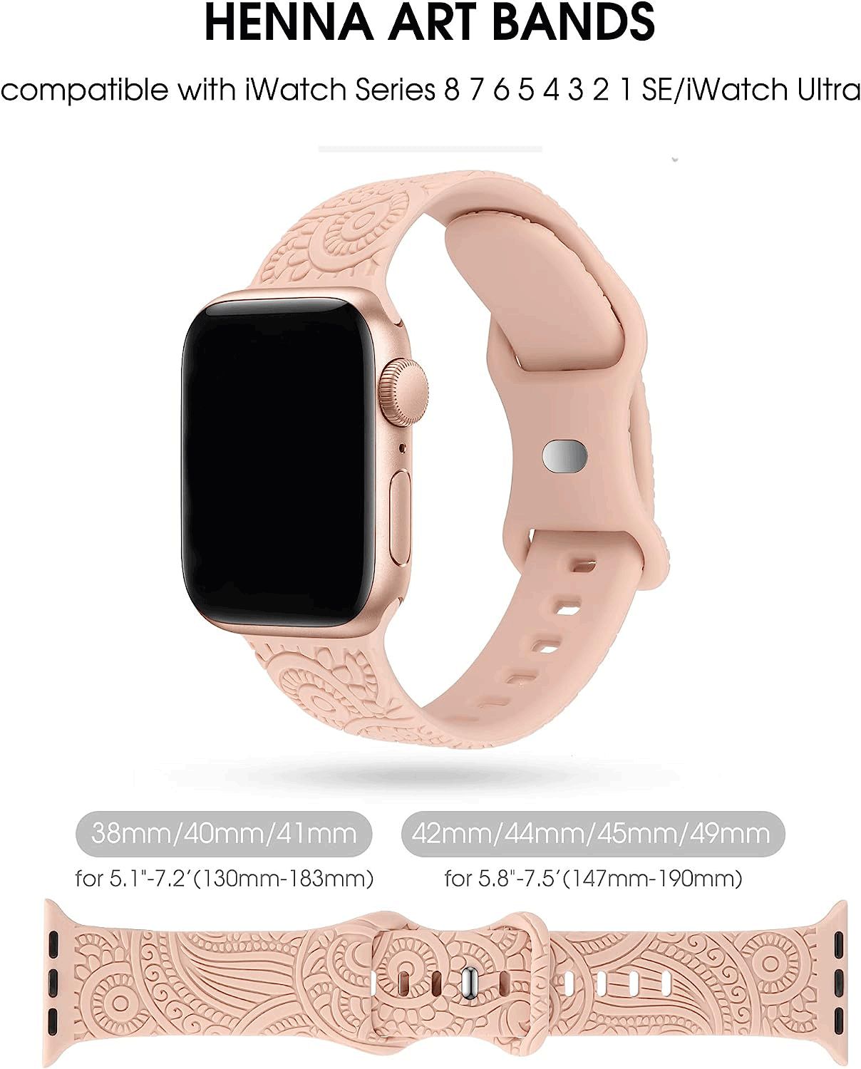 Apple Wacth Engraved Silicone watch bands (LSNY004)