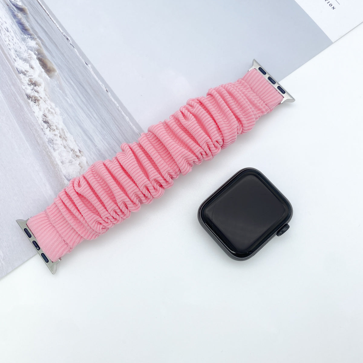 Apple Watch Knitted Fabric Strap Ladies Accessories Series Utral SE 8 7 6 4 (LSSM-005)
