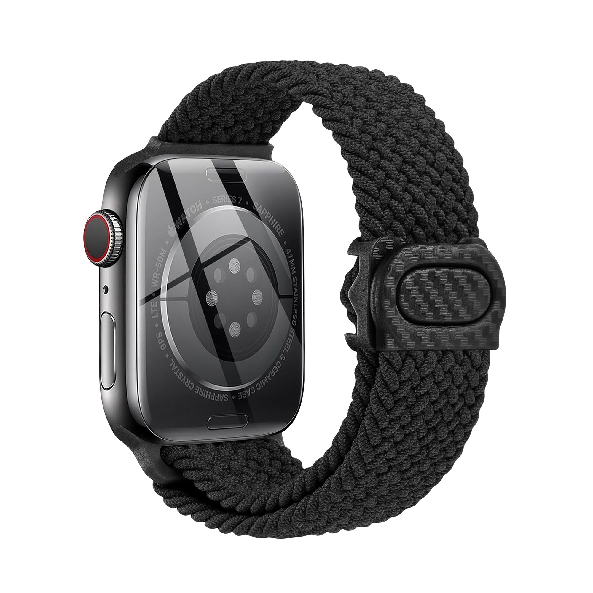 Apple Watch  iCarbon Fiber Buckle Braided Nylon Band (LSSY-028)