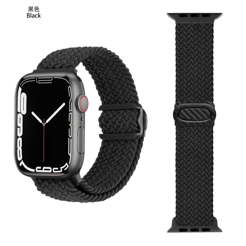 Apple Watch  iCarbon Fiber Buckle Braided Nylon Band (LSSY-028)