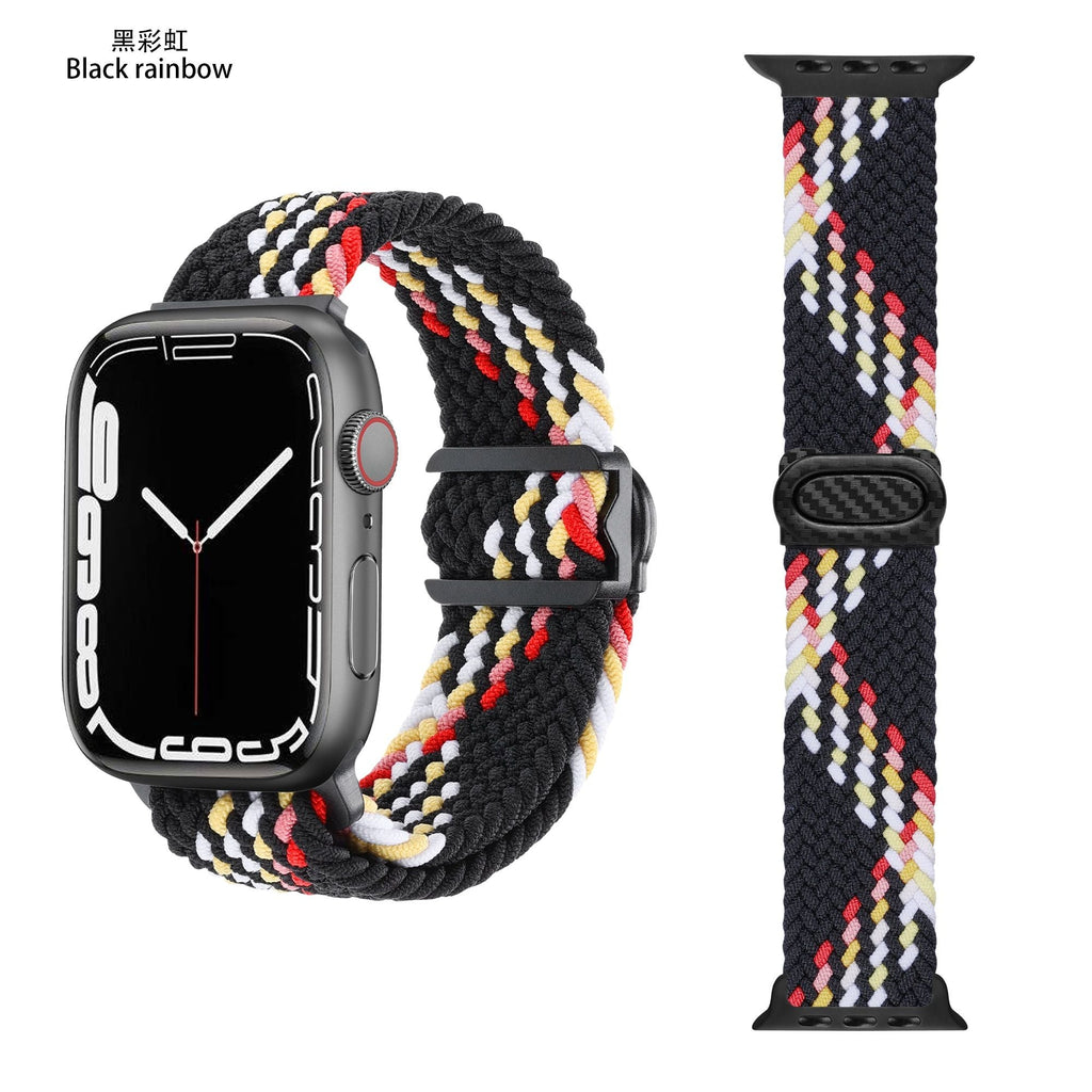 Apple Watch  iCarbon Fiber Buckle Braided Nylon Band (LSSY-028)