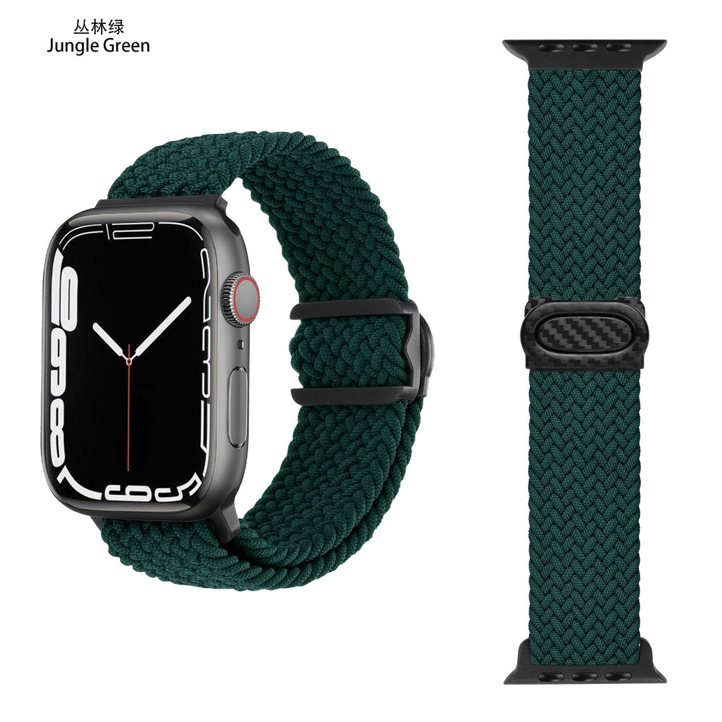 Apple Watch  iCarbon Fiber Buckle Braided Nylon Band (LSSY-028)