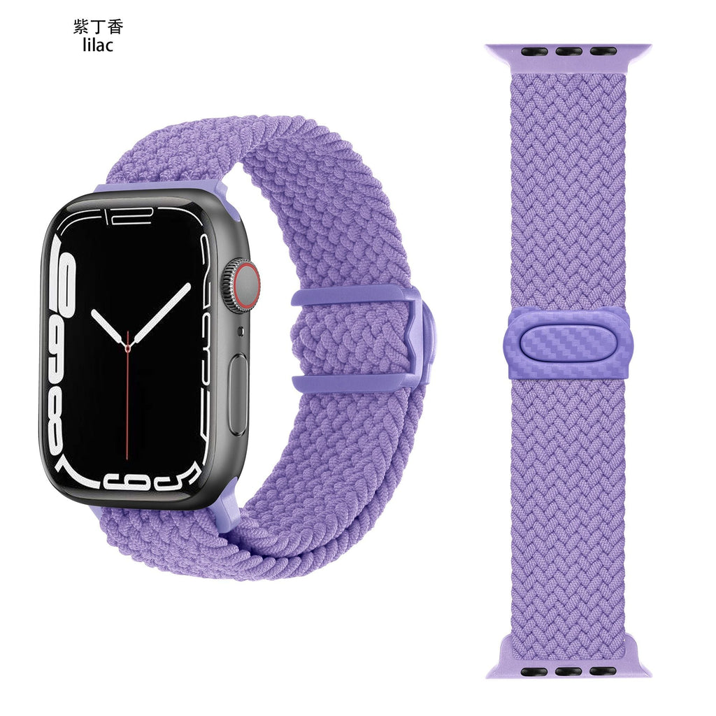 Apple Watch  iCarbon Fiber Buckle Braided Nylon Band (LSSY-028)