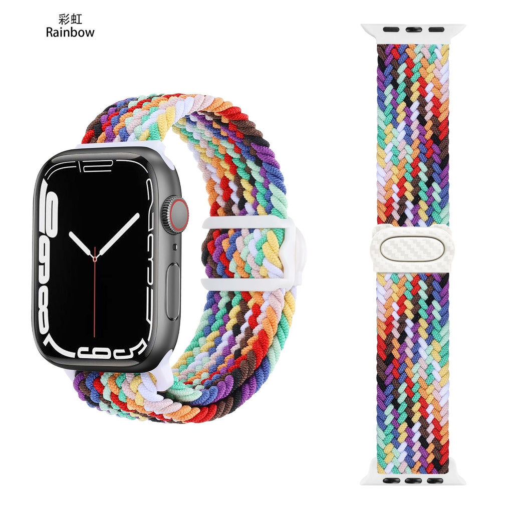 Apple Watch  iCarbon Fiber Buckle Braided Nylon Band (LSSY-028)