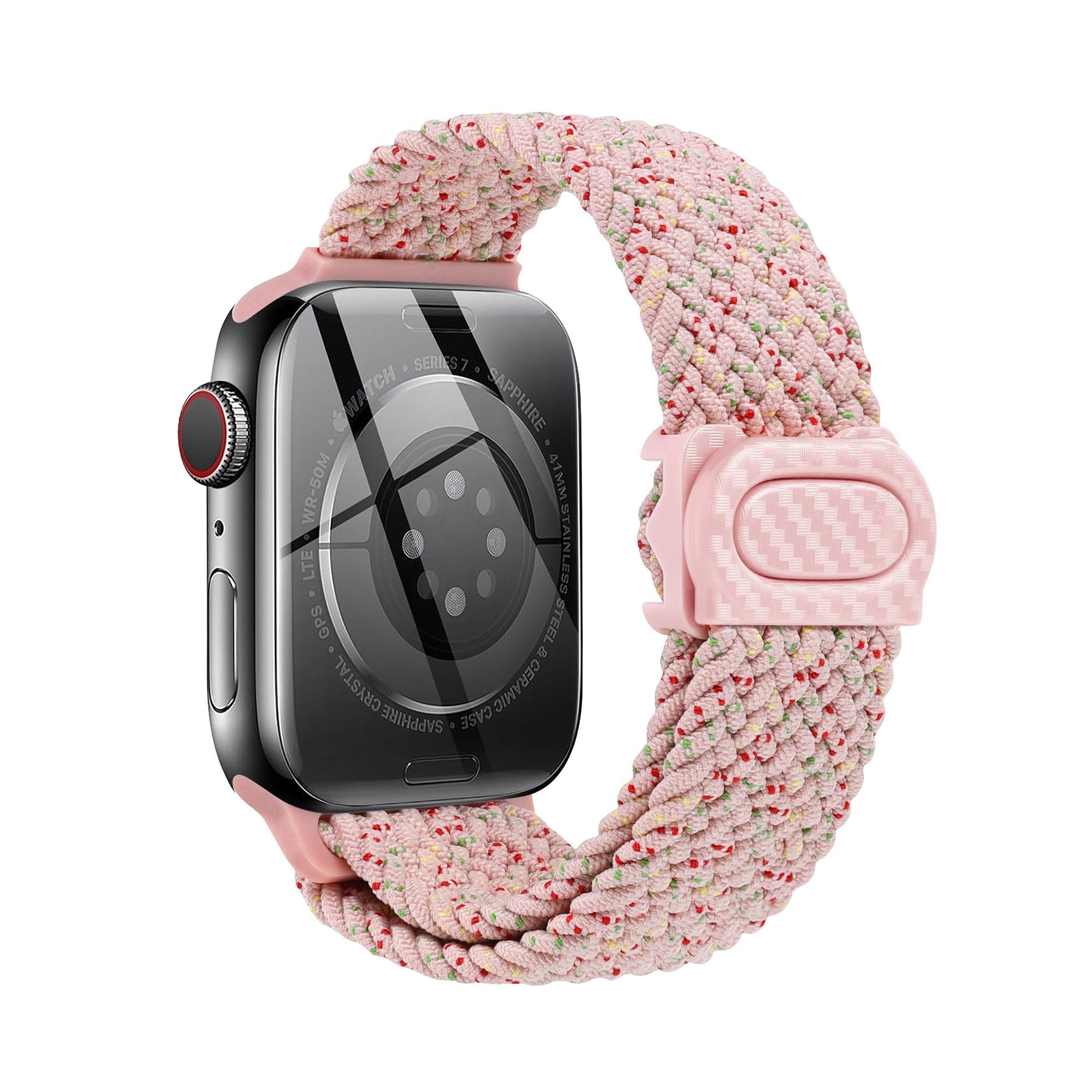 Apple Watch  iCarbon Fiber Buckle Braided Nylon Band (LSSY-028)