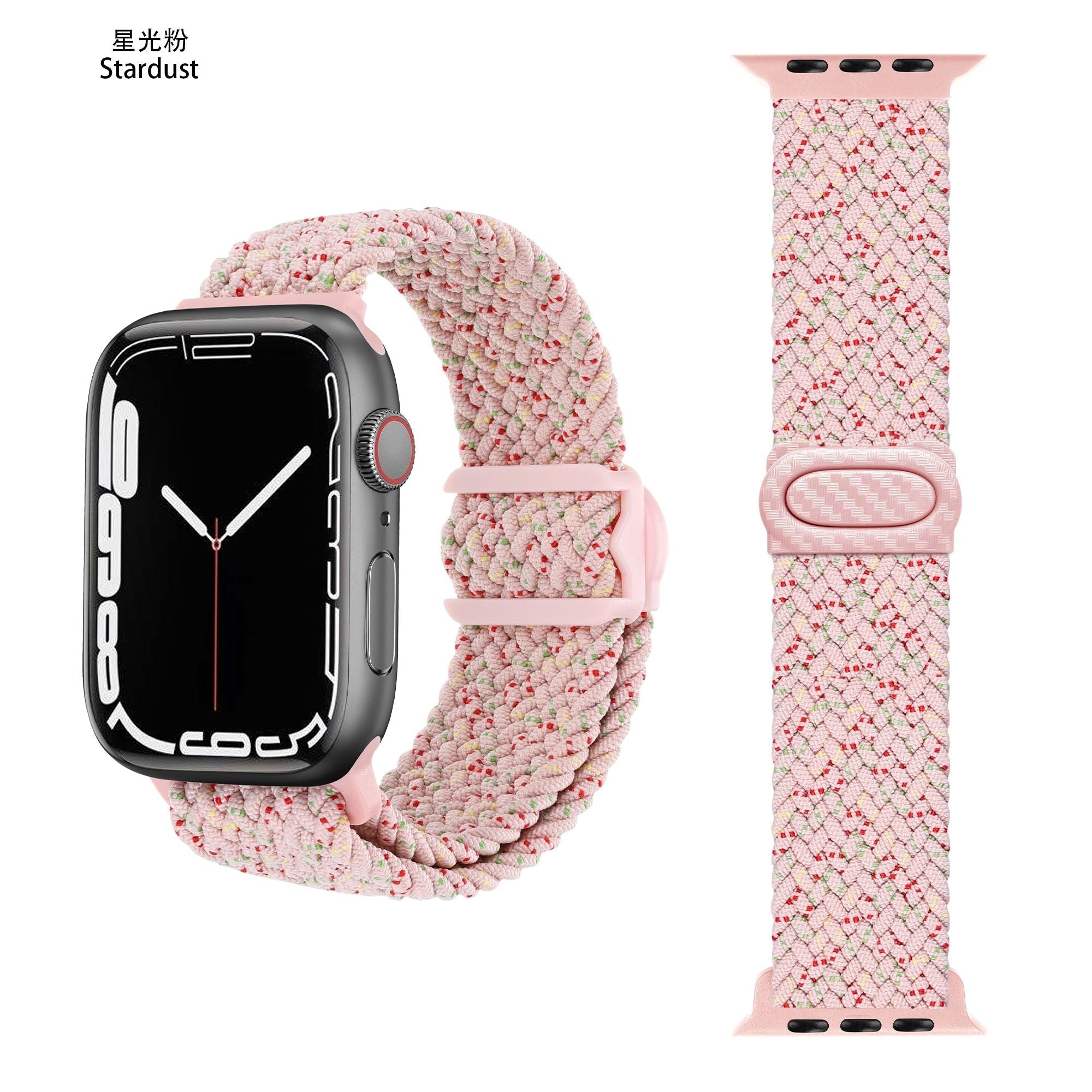 Apple Watch  iCarbon Fiber Buckle Braided Nylon Band (LSSY-028)
