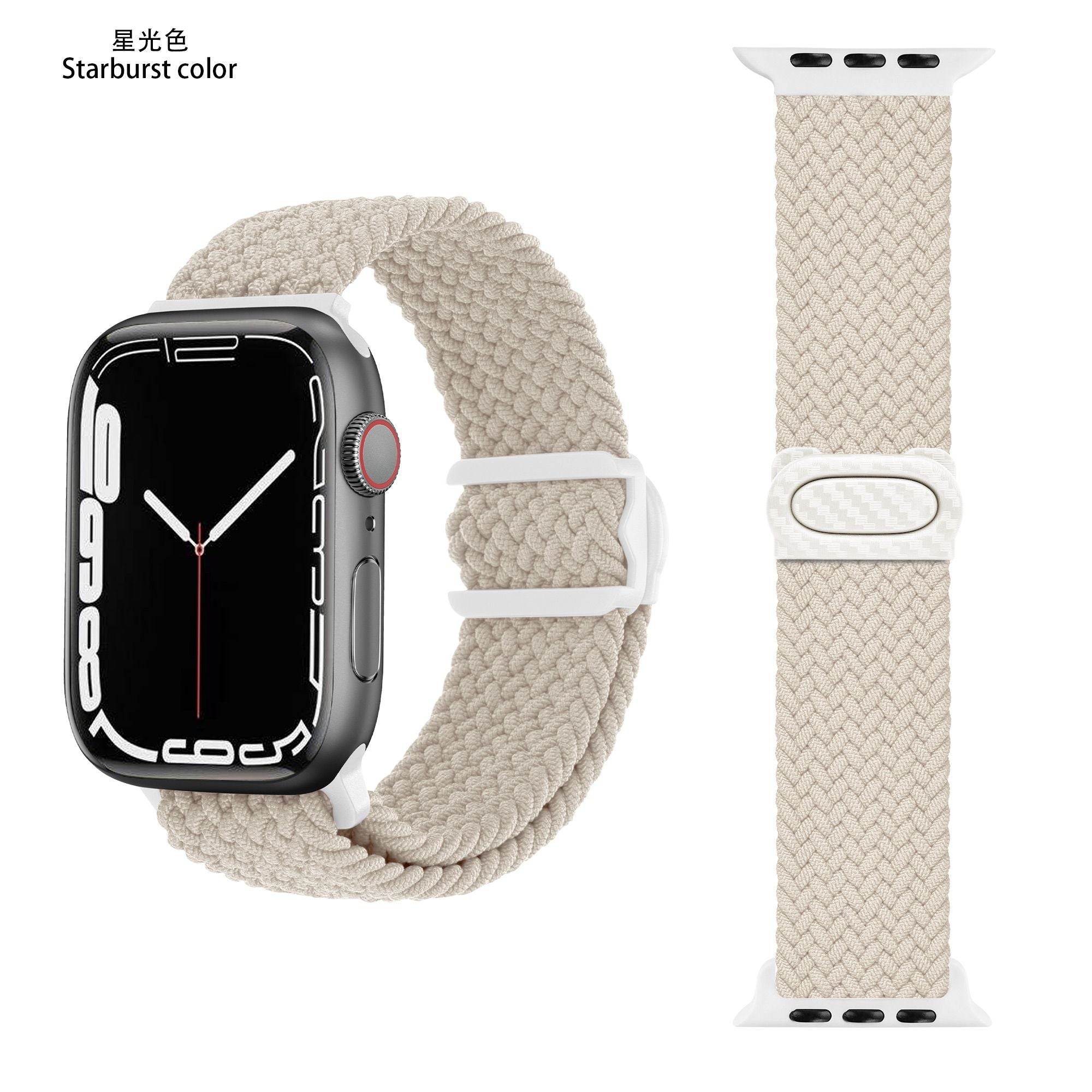 Apple Watch  iCarbon Fiber Buckle Braided Nylon Band (LSSY-028)