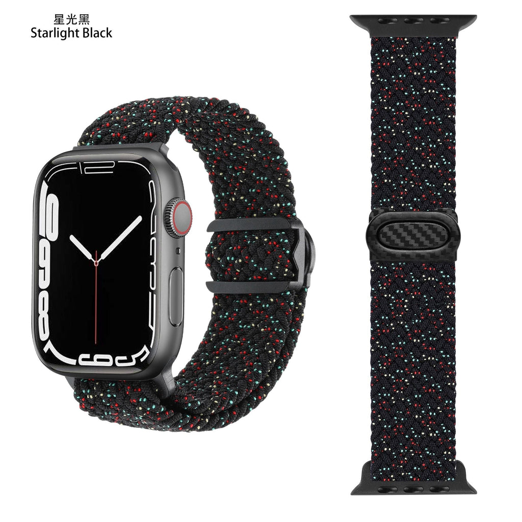 Apple Watch  iCarbon Fiber Buckle Braided Nylon Band (LSSY-028)