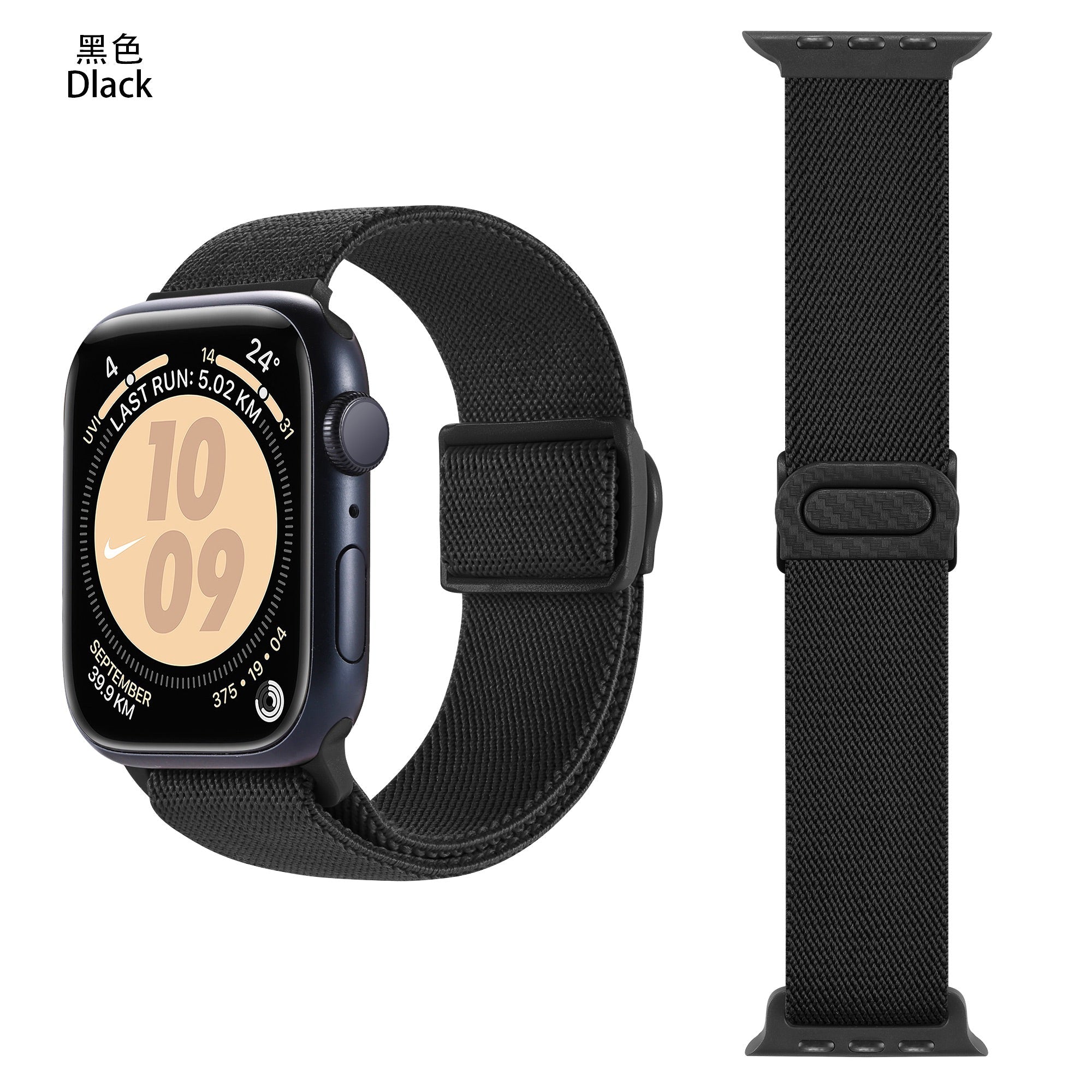 Apple Watch iCarbon Fiber Buckle One loop Elastic Nylon Band (LSSY-031)