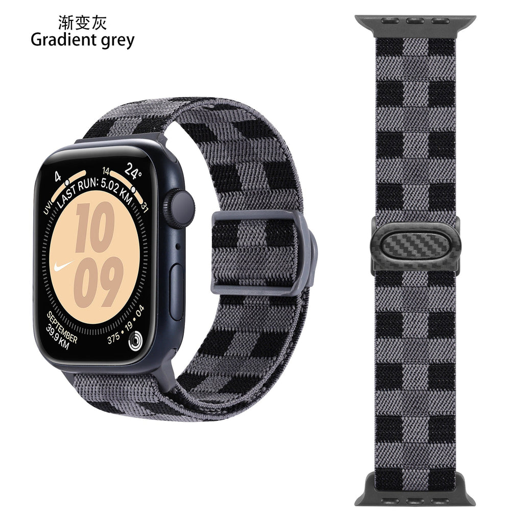 Apple Watch iCarbon Fiber Buckle One loop Elastic Nylon Band (LSSY-031)