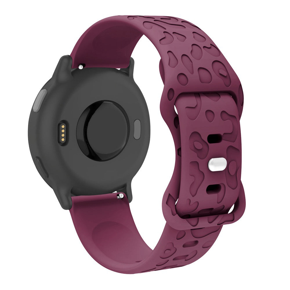 20 mm Quick Release Engraved silicone watch band (LSXDWY-001)
