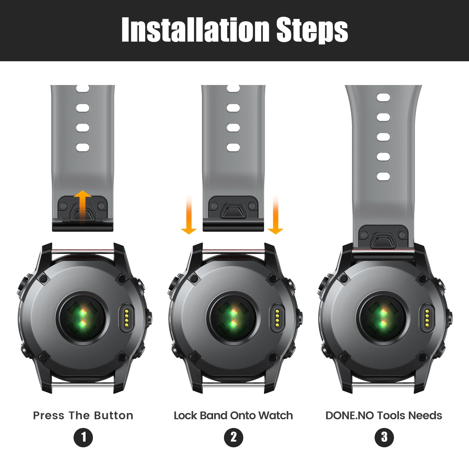 22 mm Quick Fit Watch Bands For Garmin (LSXJ-008)