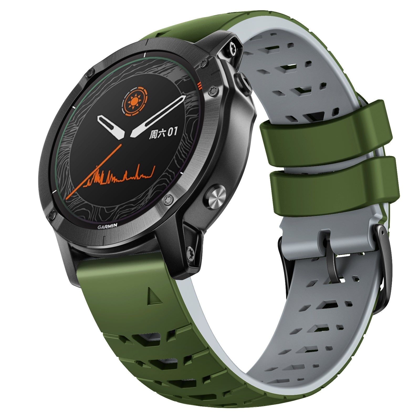 22 mm Quick Fit Silicone Watch Bands for Garmin (LSXJ-012)