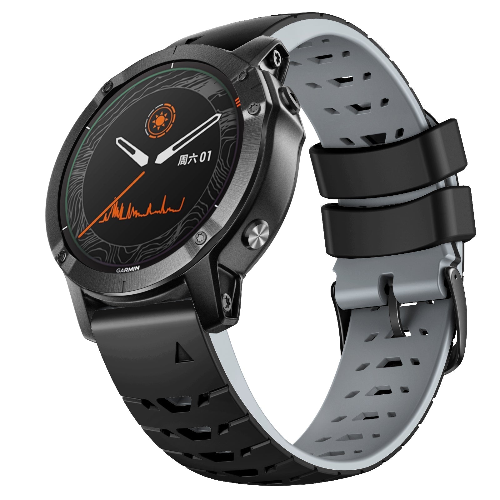 22 mm Quick Fit Silicone Watch Bands for Garmin (LSXJ-012)