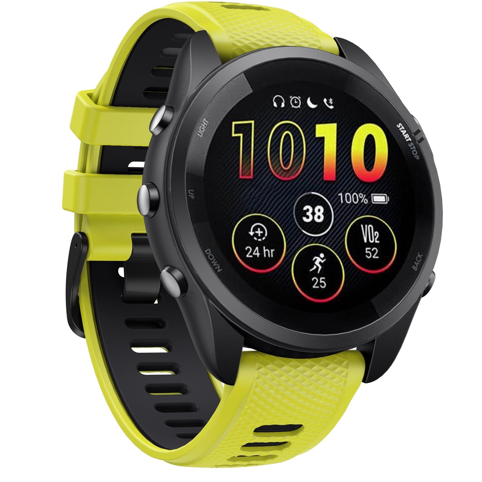 22 mm Quick Release Two Color Silicone Watch Straps for Garmin Forerunner 265 (LSXJ-026)