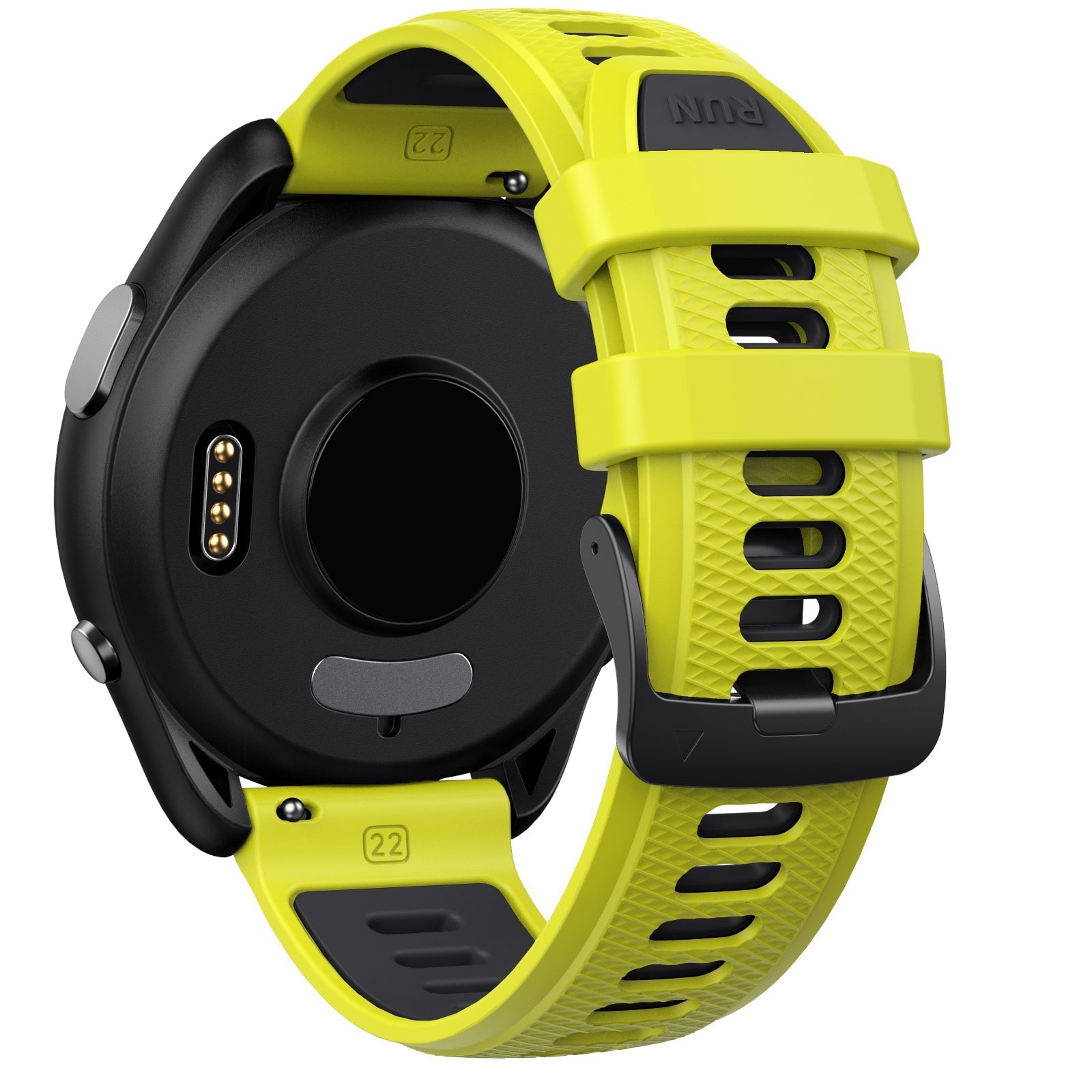 22 mm Quick Release Two Color Silicone Watch Straps for Garmin Forerunner 265 (LSXJ-026)