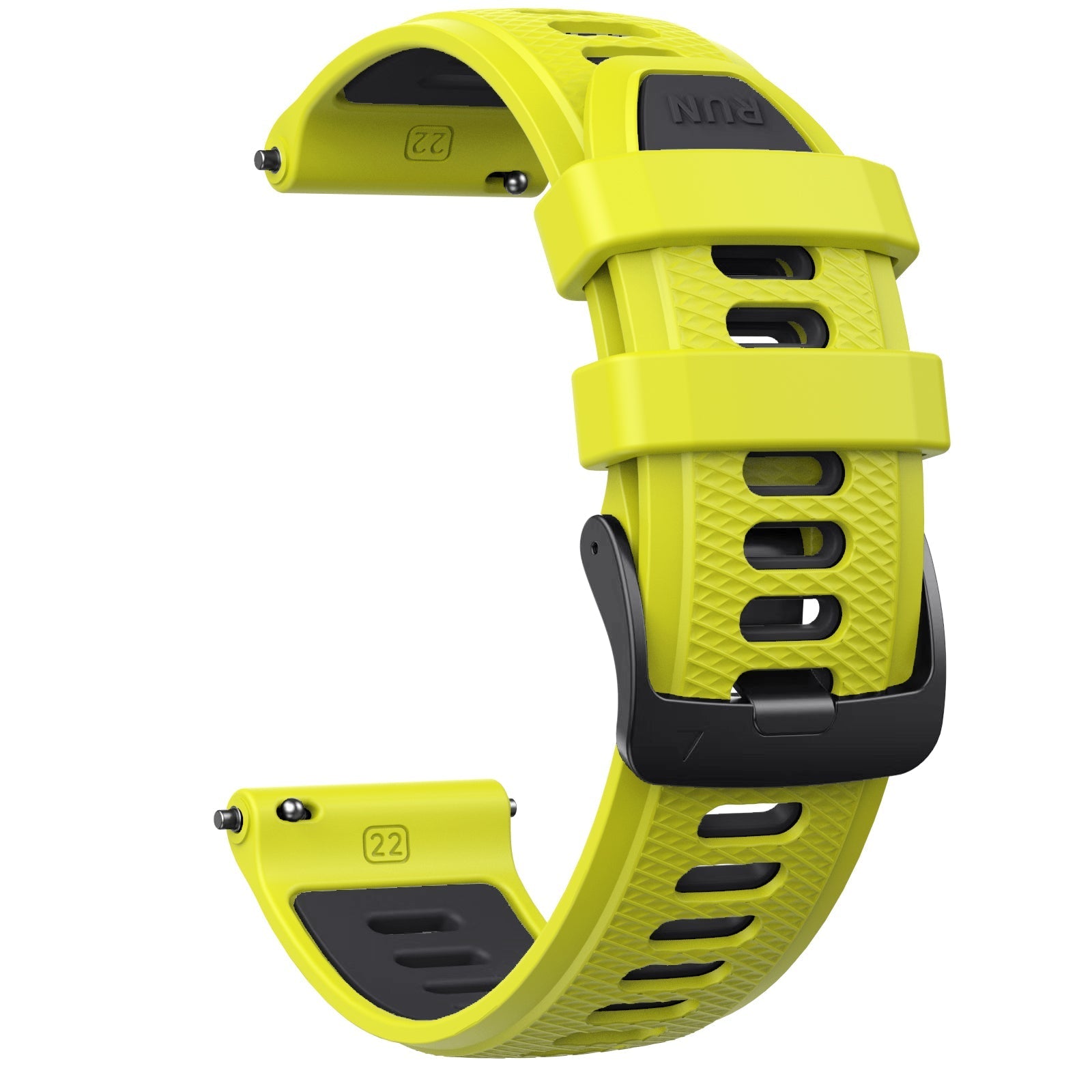 22 mm Quick Release Two Color Silicone Watch Straps for Garmin Forerunner 265 (LSXJ-026)