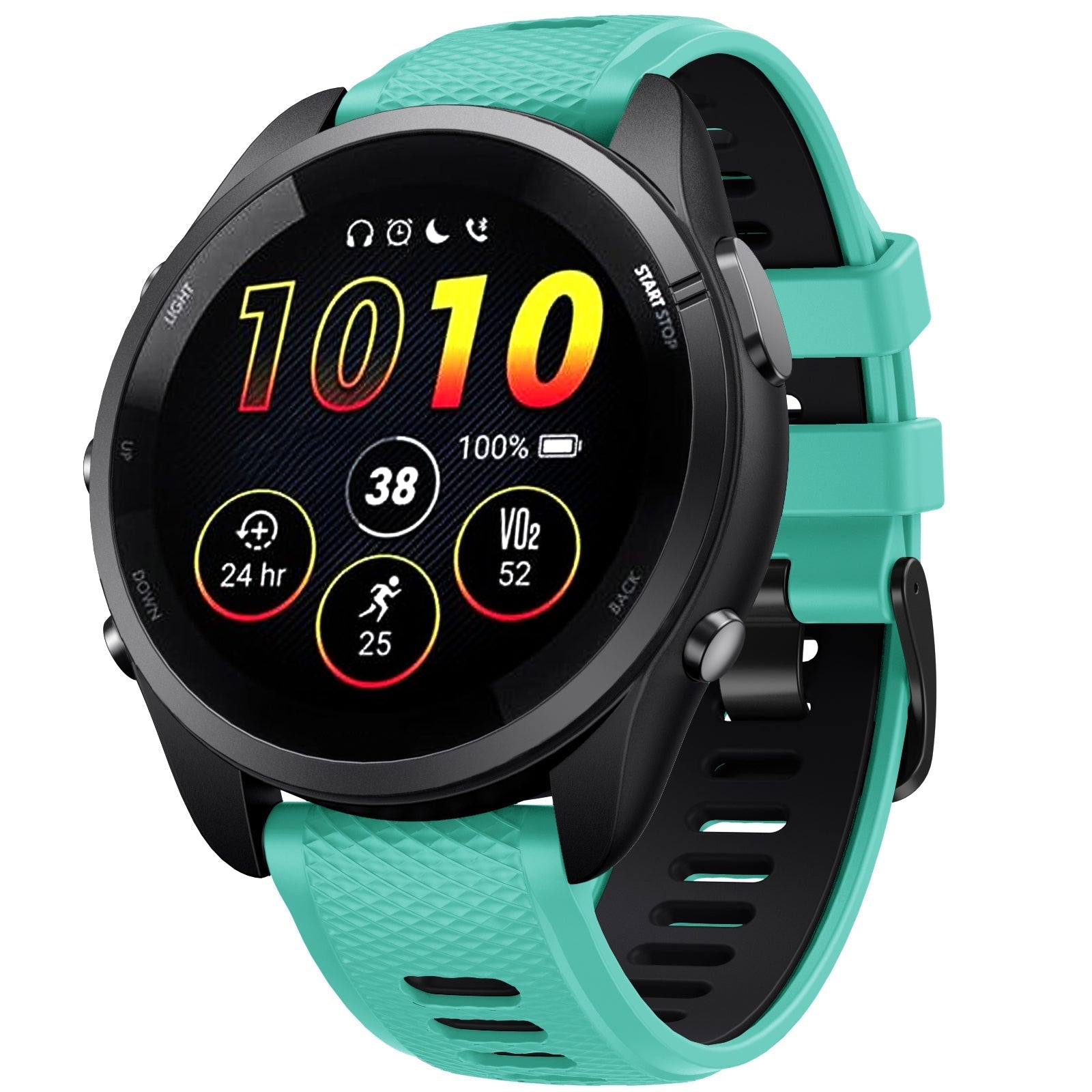 22 mm Quick Release Two Color Silicone Watch Straps for Garmin Forerunner 265 (LSXJ-026)