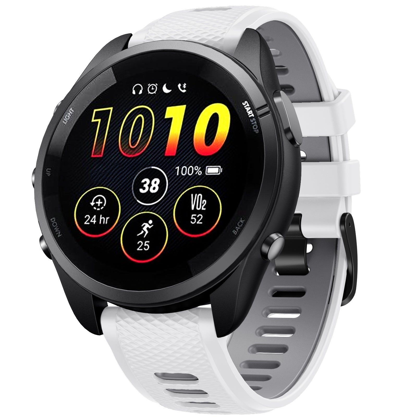 22 mm Quick Release Two Color Silicone Watch Straps for Garmin Forerunner 265 (LSXJ-026)