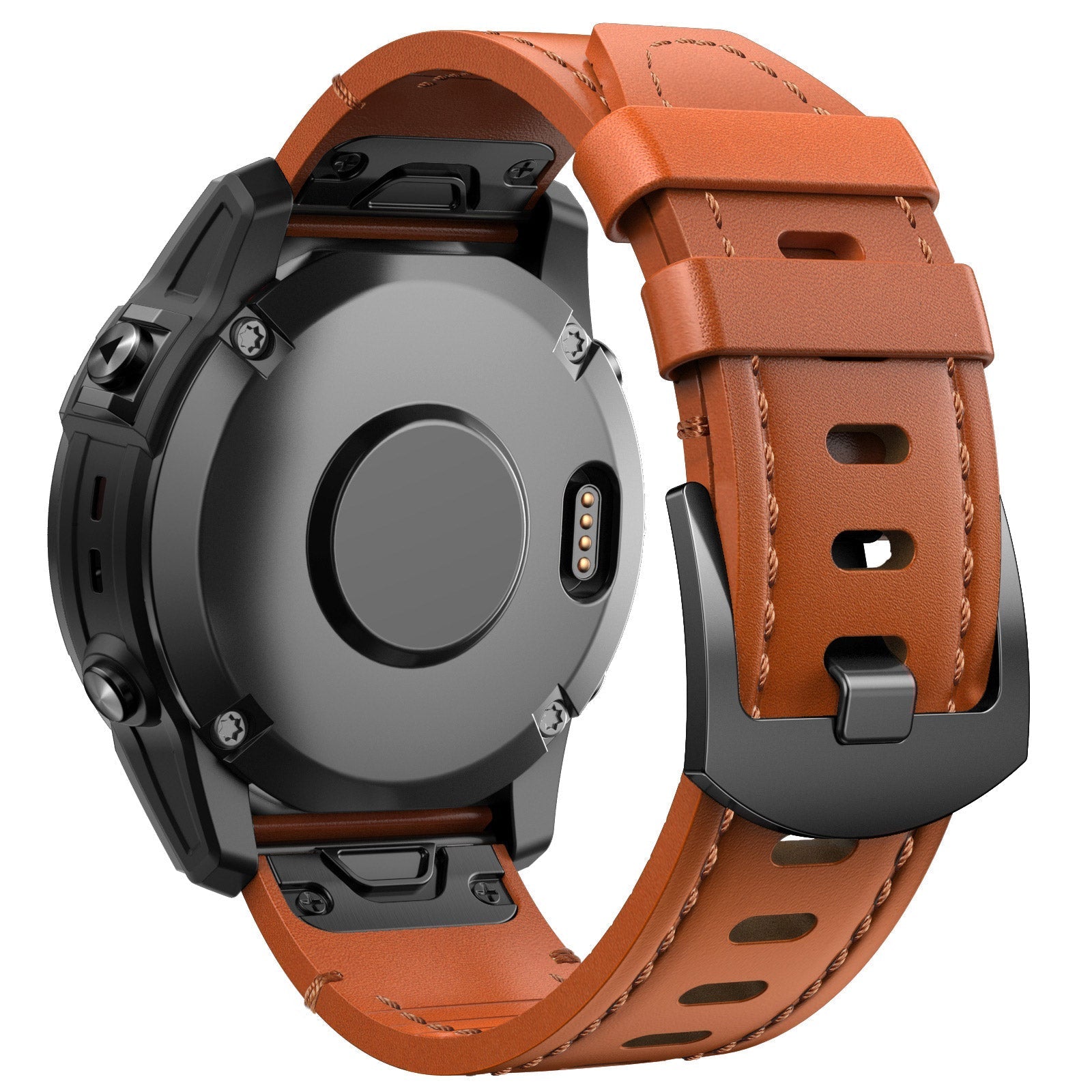 22 mm Quick Fit Leather Watch Band For Garmin (LSXJ-027)