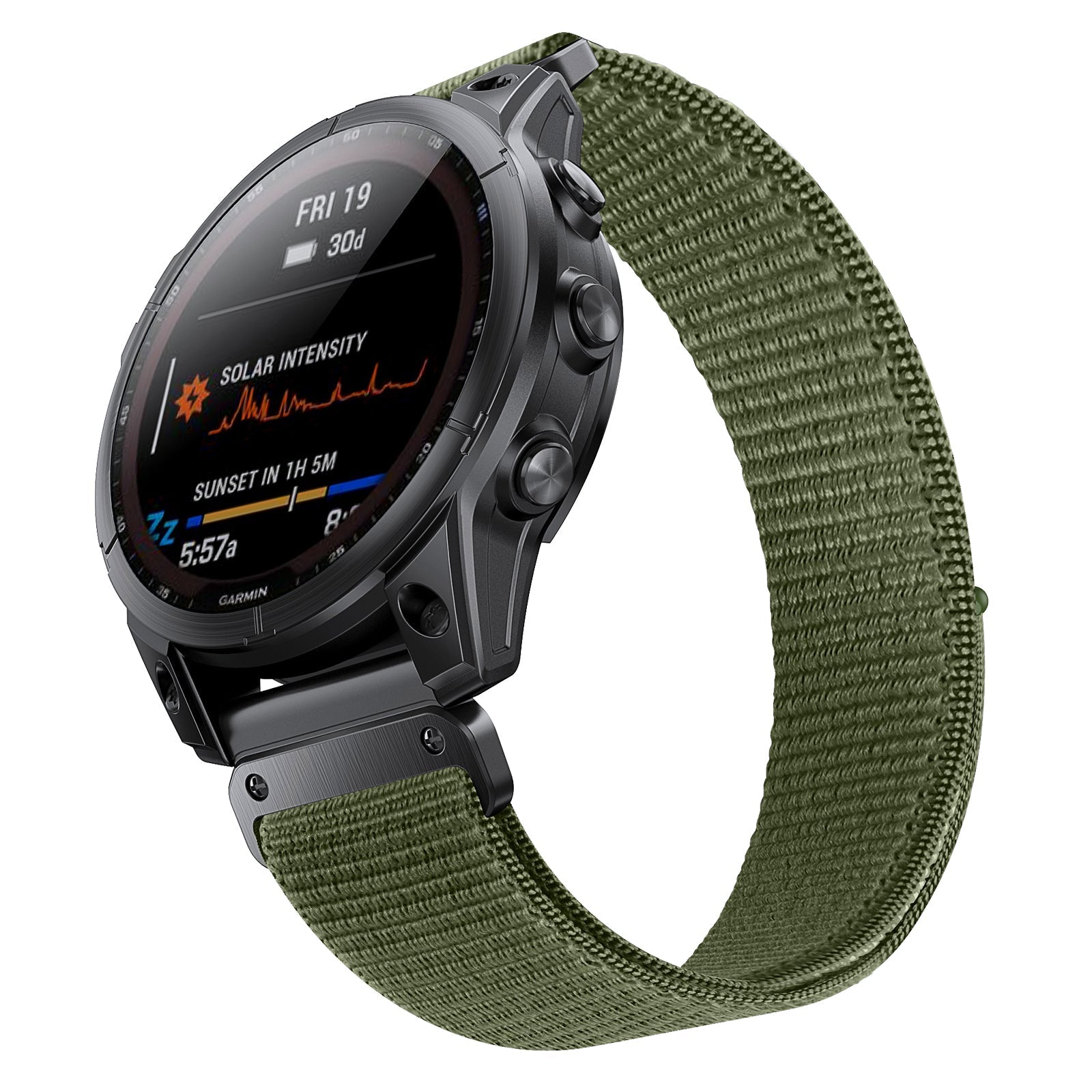 22 mm Quick Fit Velcro nylon watch band for Garmin watch (LSXJ-028)