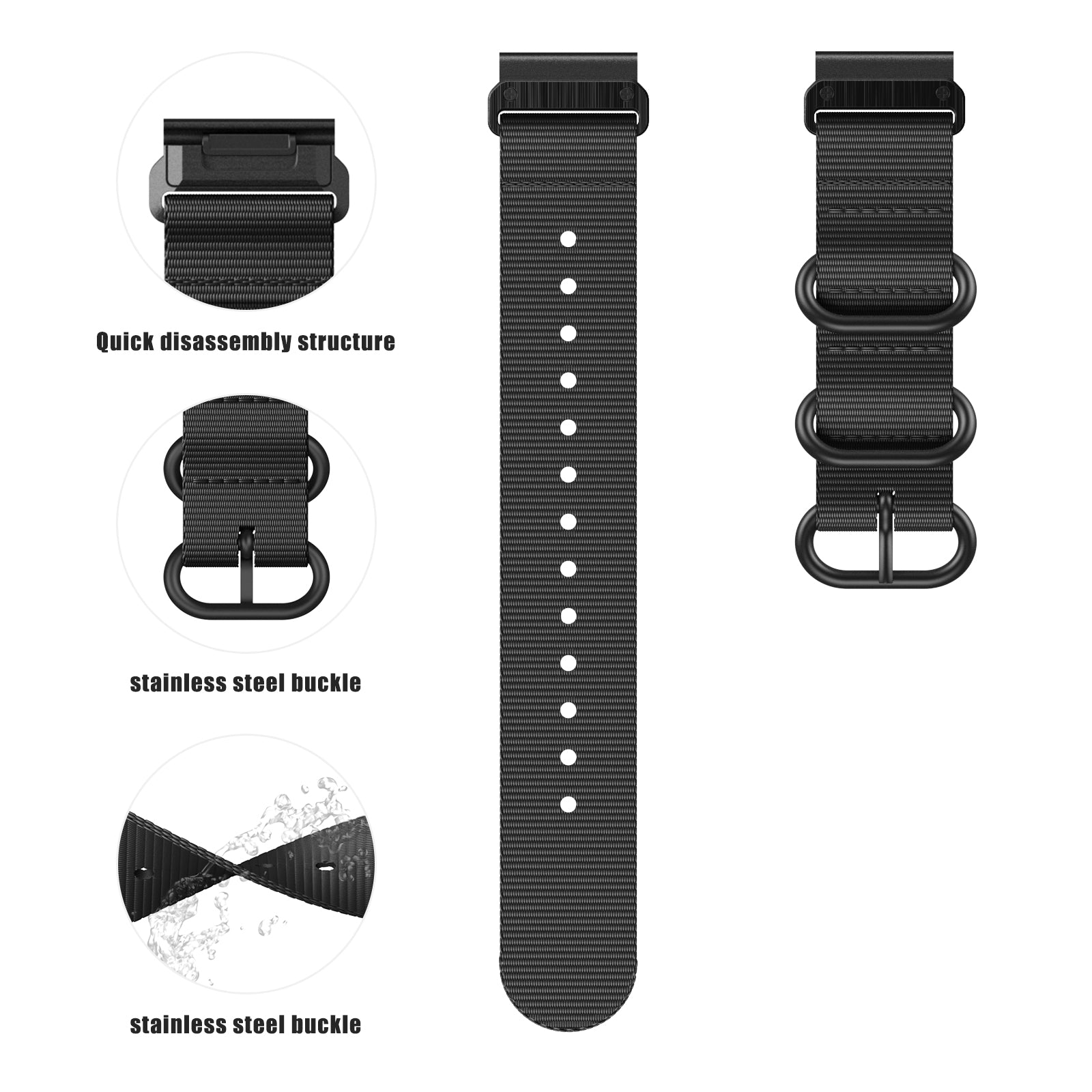 26 mm Quick Fit Nylon watch Bands For Garmin (LSXJ-035)
