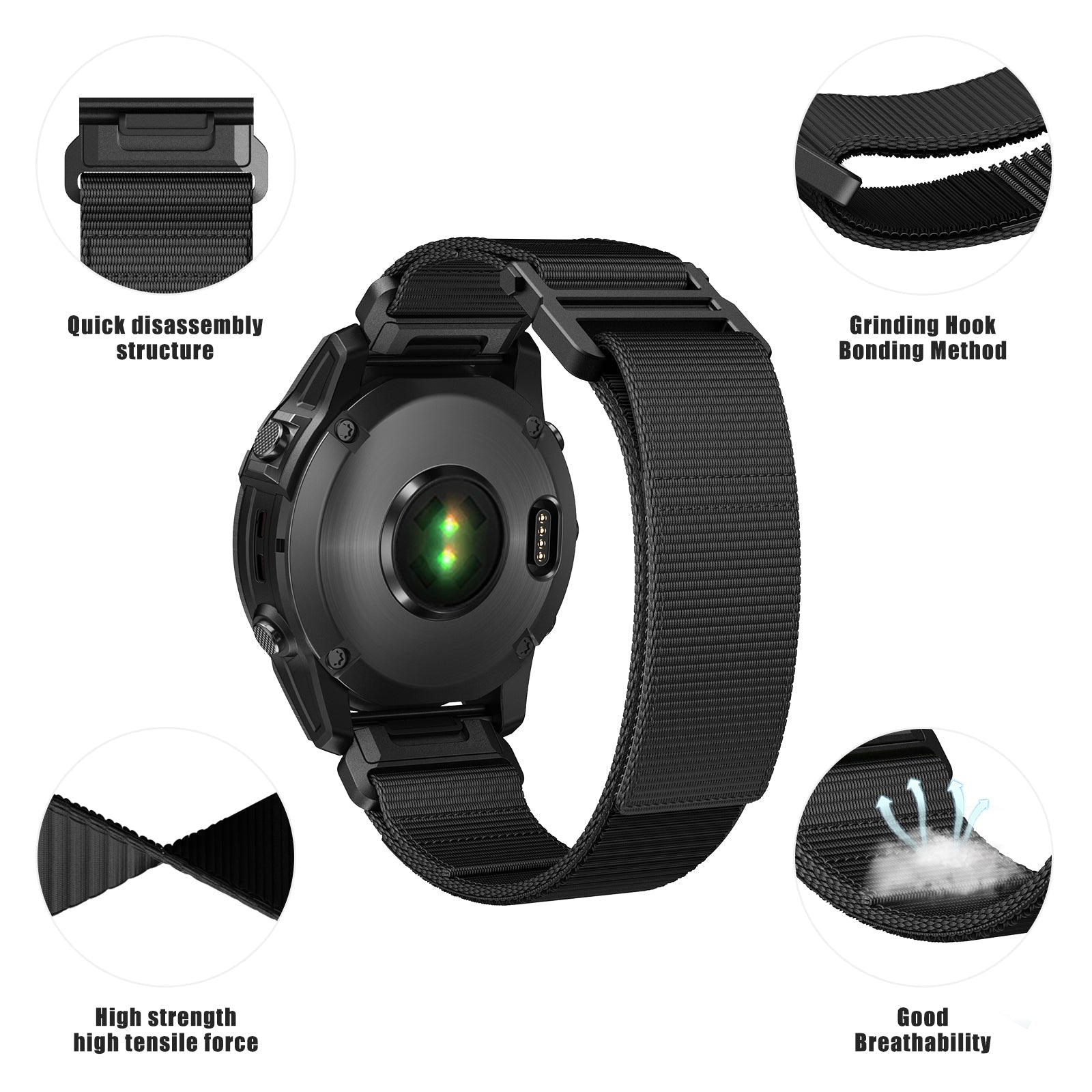 22 mm Quick Fit Nylon Bands For Garmin (LSXJ-047)