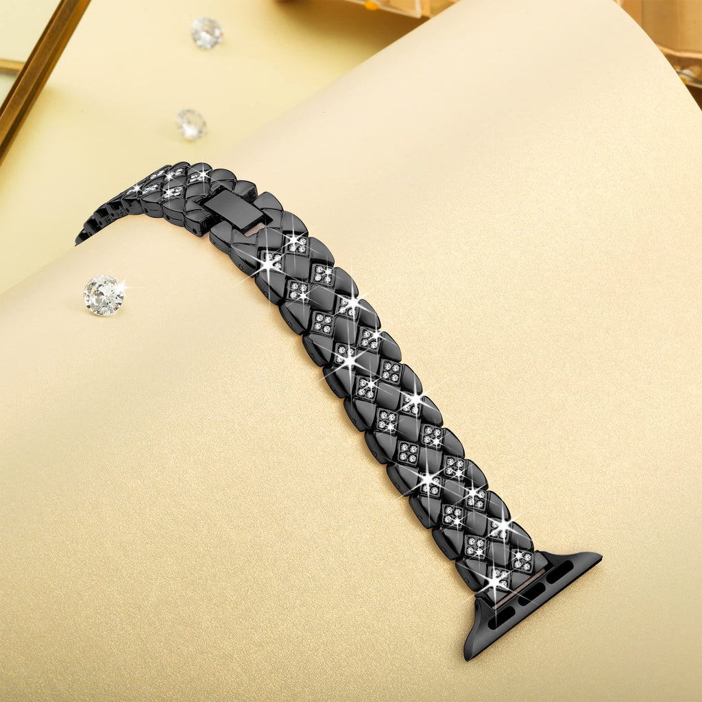 Apple Watch Diamond Bracelet Glitter Metal Strap (LSYJG-A105)