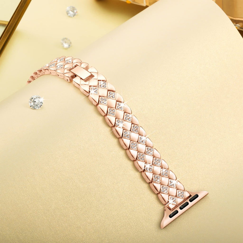 Apple Watch Diamond Bracelet Glitter Metal Strap (LSYJG-A105)