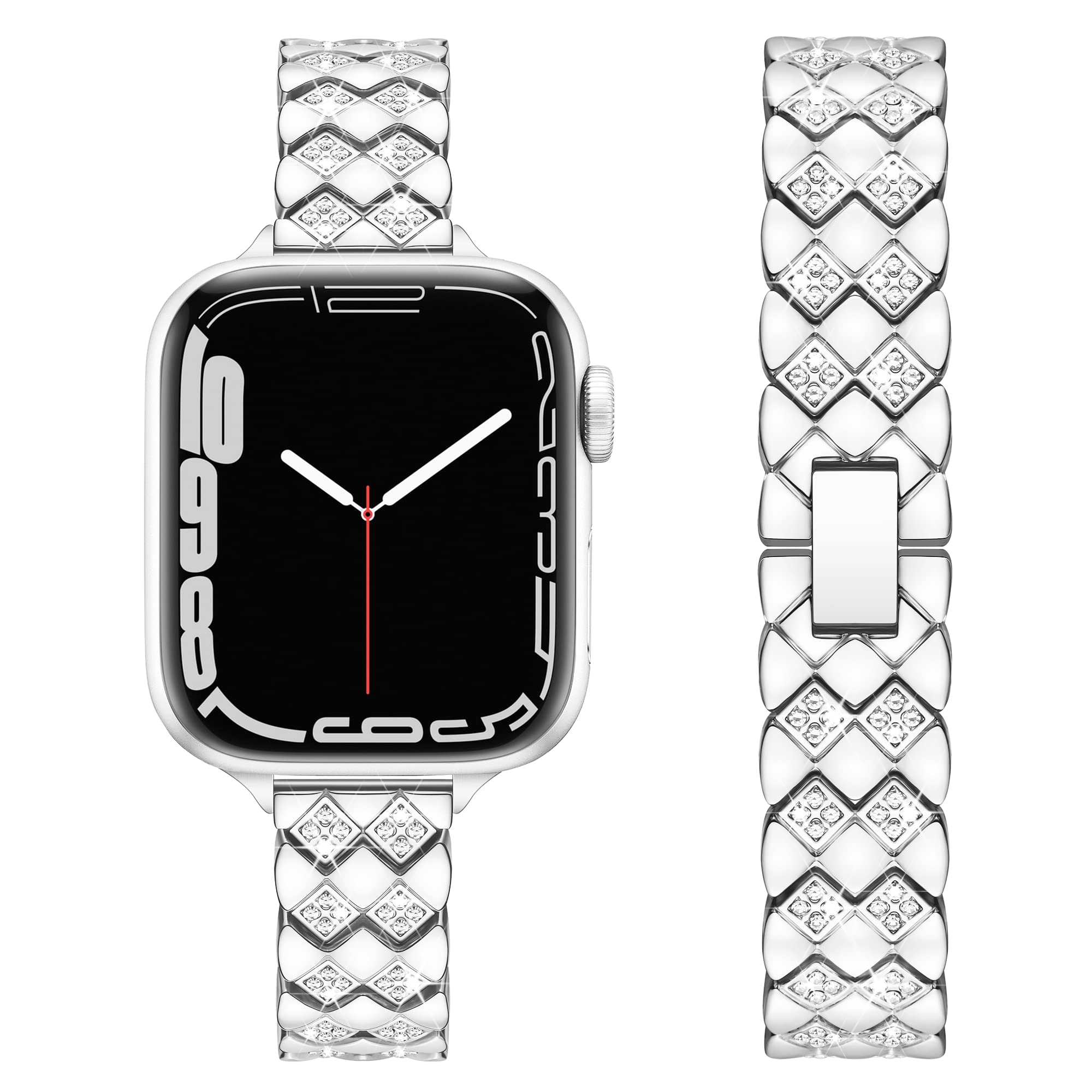 Apple Watch Diamond Bracelet Glitter Metal Strap (LSYJG-A105)