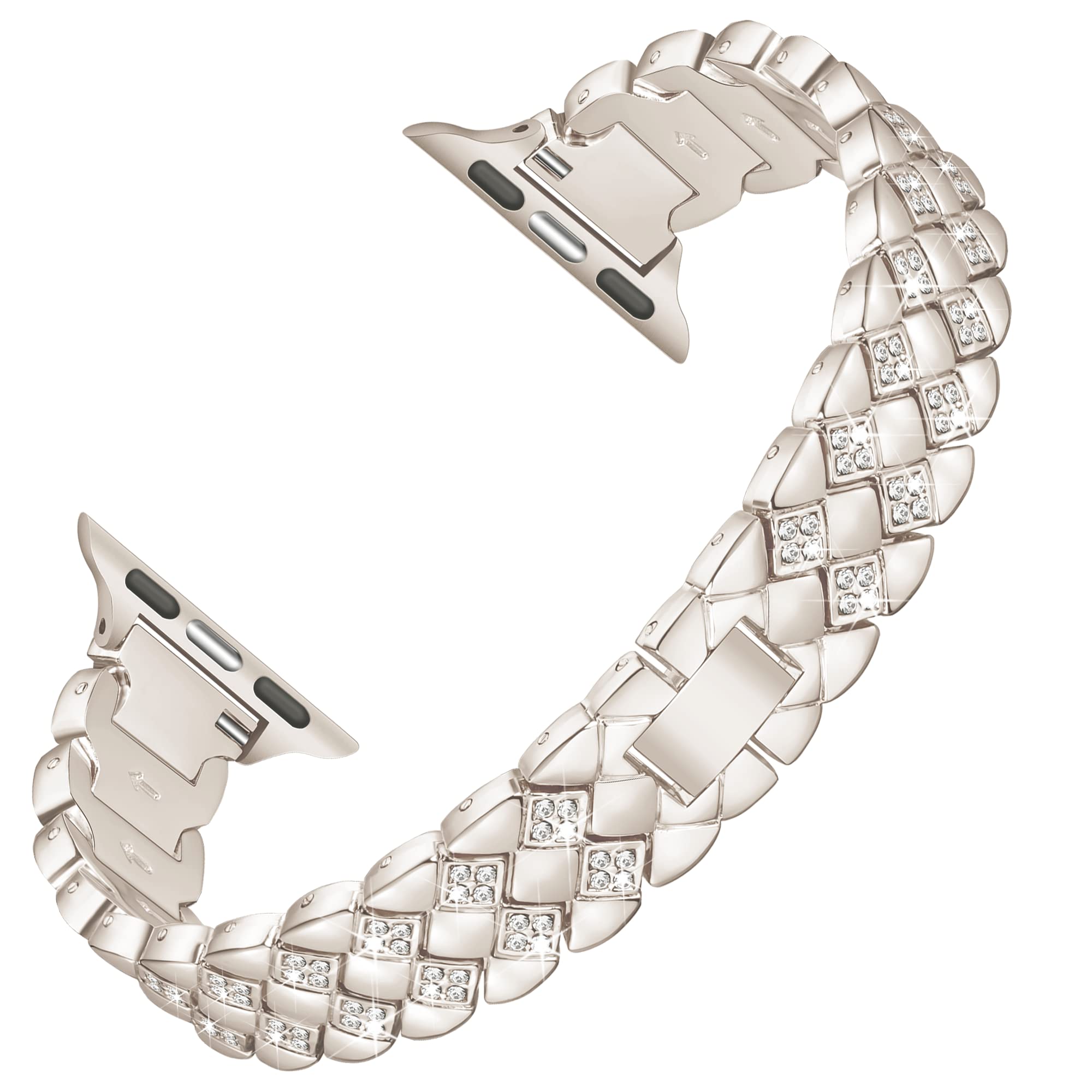 Apple Watch Diamond Bracelet Glitter Metal Strap (LSYJG-A105)