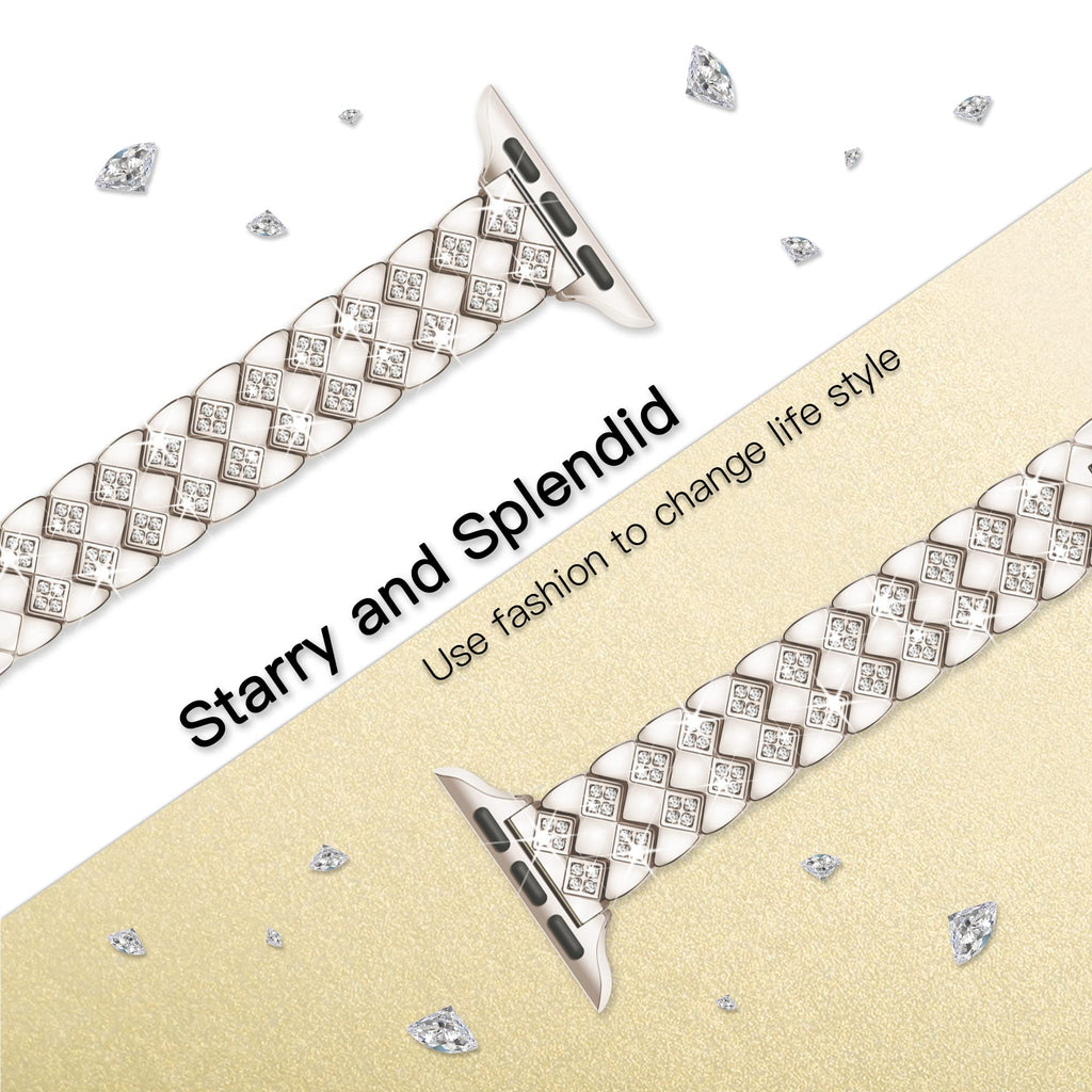 Apple Watch Diamond Bracelet Glitter Metal Strap (LSYJG-A105)