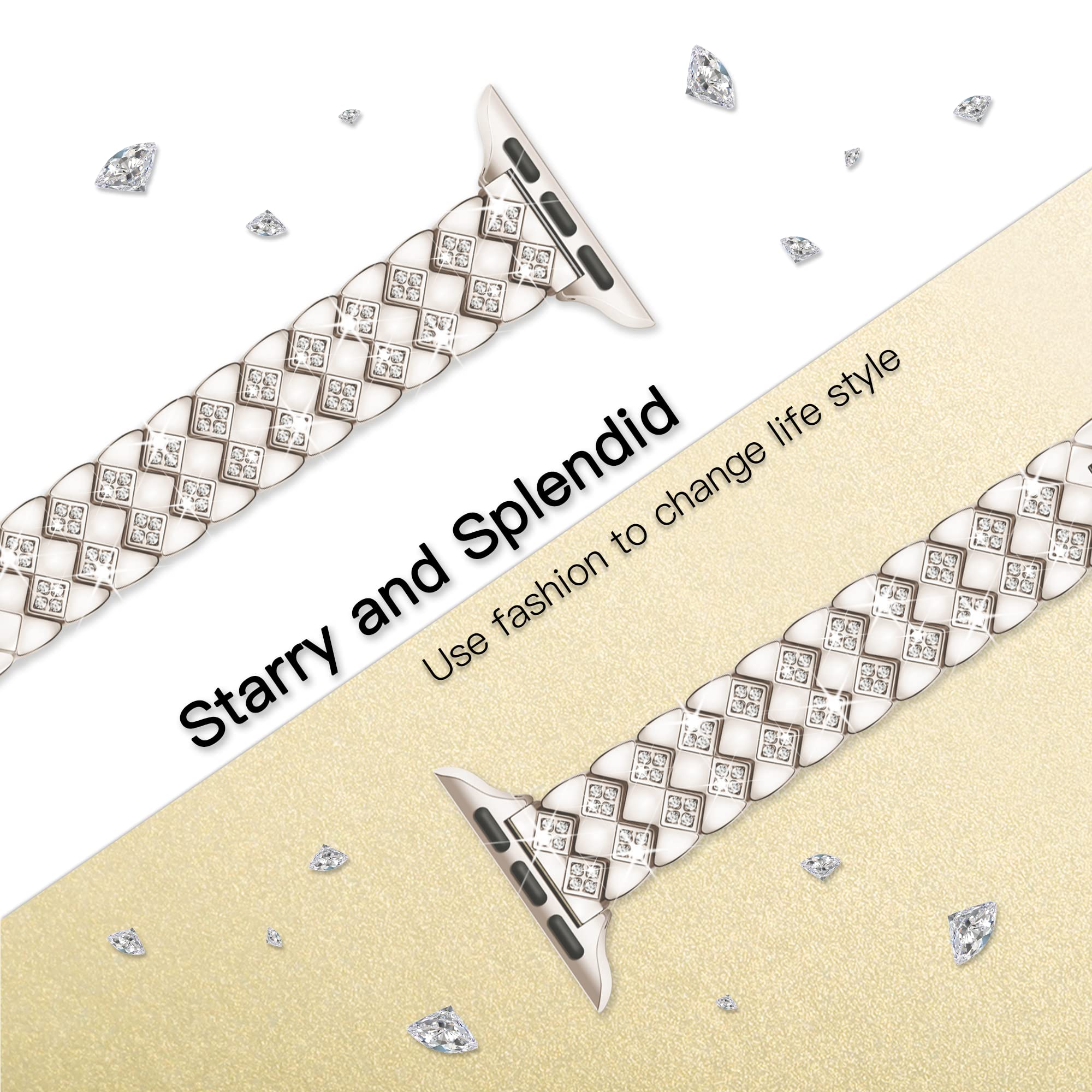 Apple Watch Diamond Bracelet Glitter Metal Strap (LSYJG-A105)