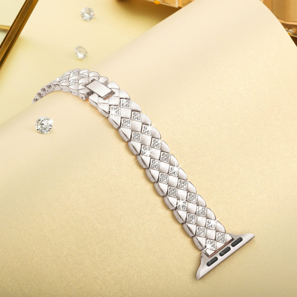 Apple Watch Diamond Bracelet Glitter Metal Strap (LSYJG-A105)